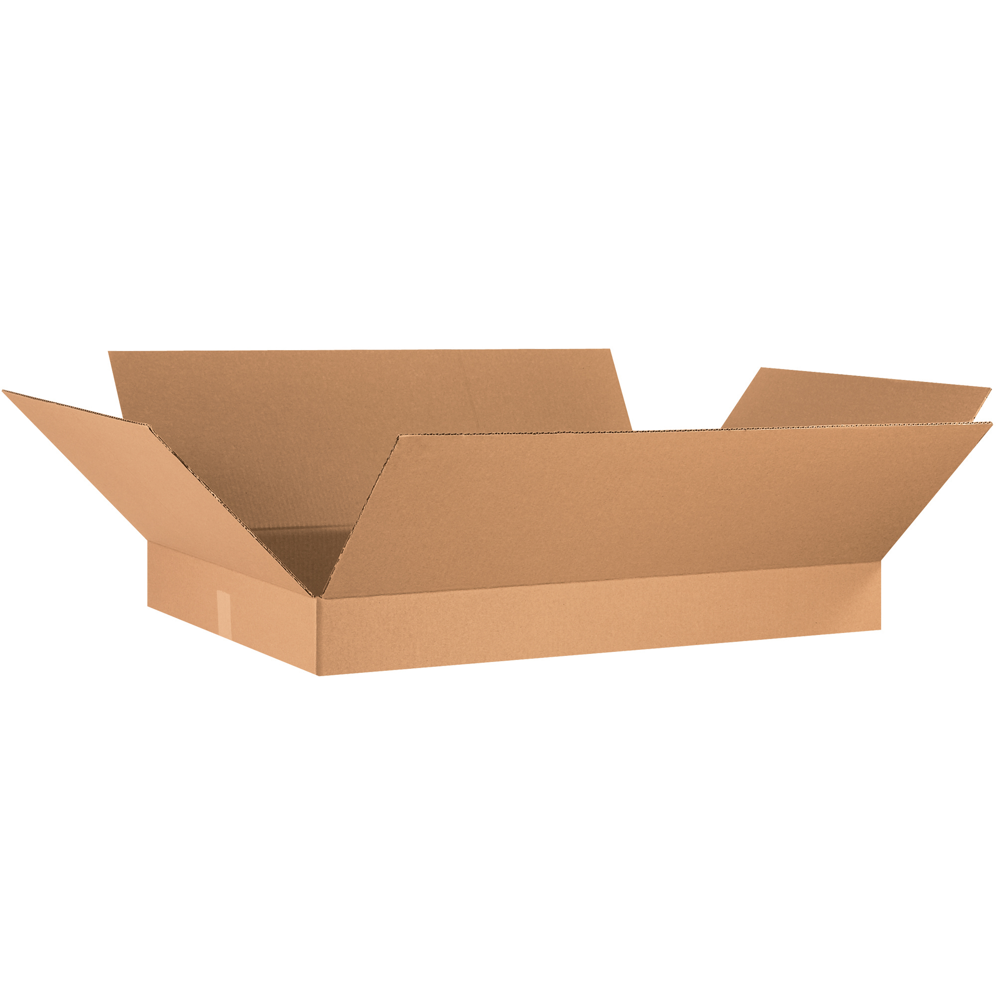 Flat Corrugated Boxes, 36" x 24" x 4", Kraft, 10/Bundle; 120/Skid