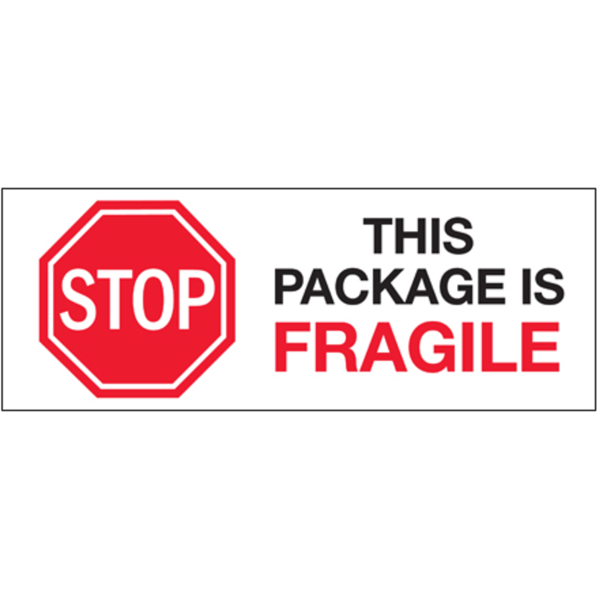 Tape Logic® Labels, "Stop - This Package is Fragile", 3" x 8", 250/Roll