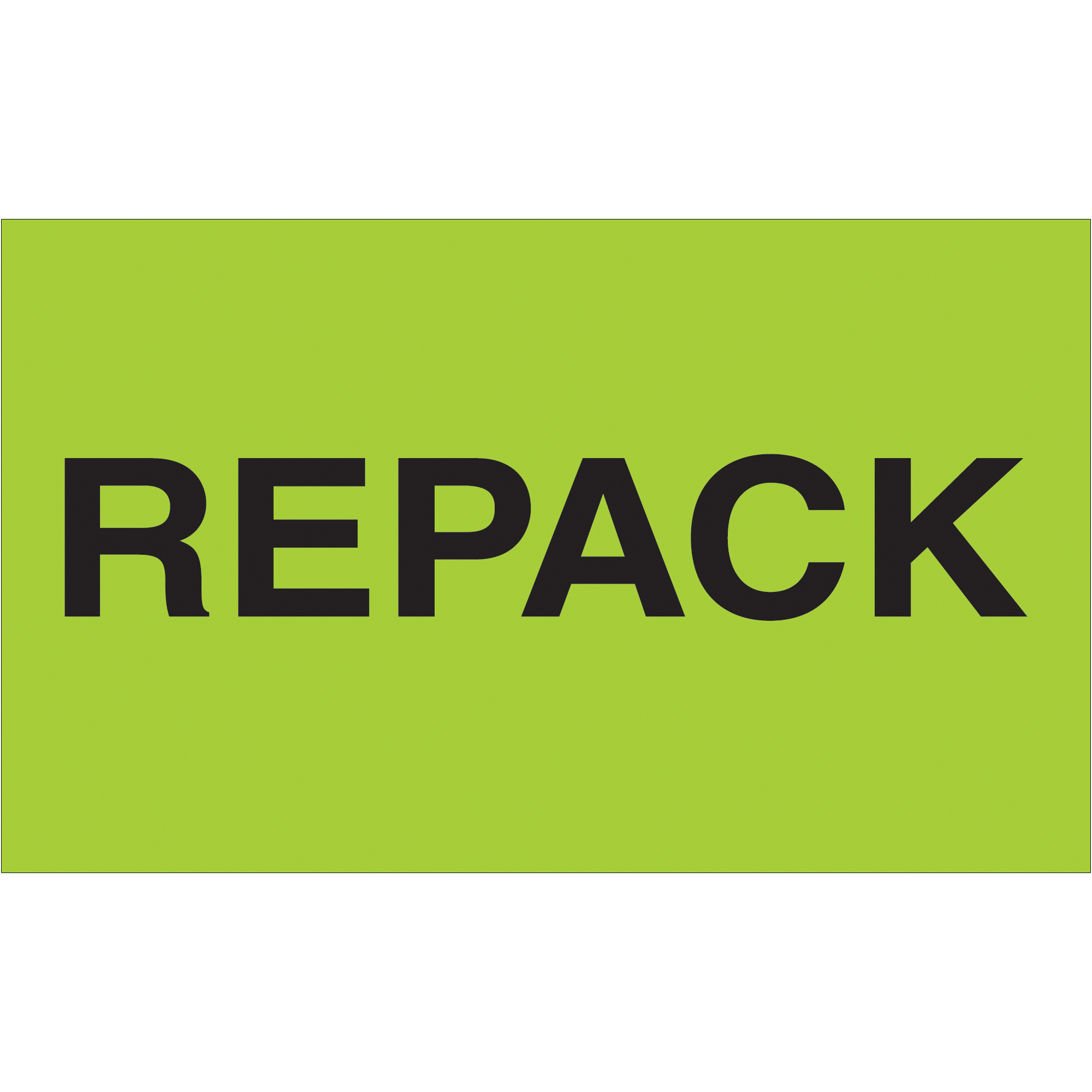 Tape Logic® Labels, "Repack", 3" x 5", Fluorescent Green, 500/Roll