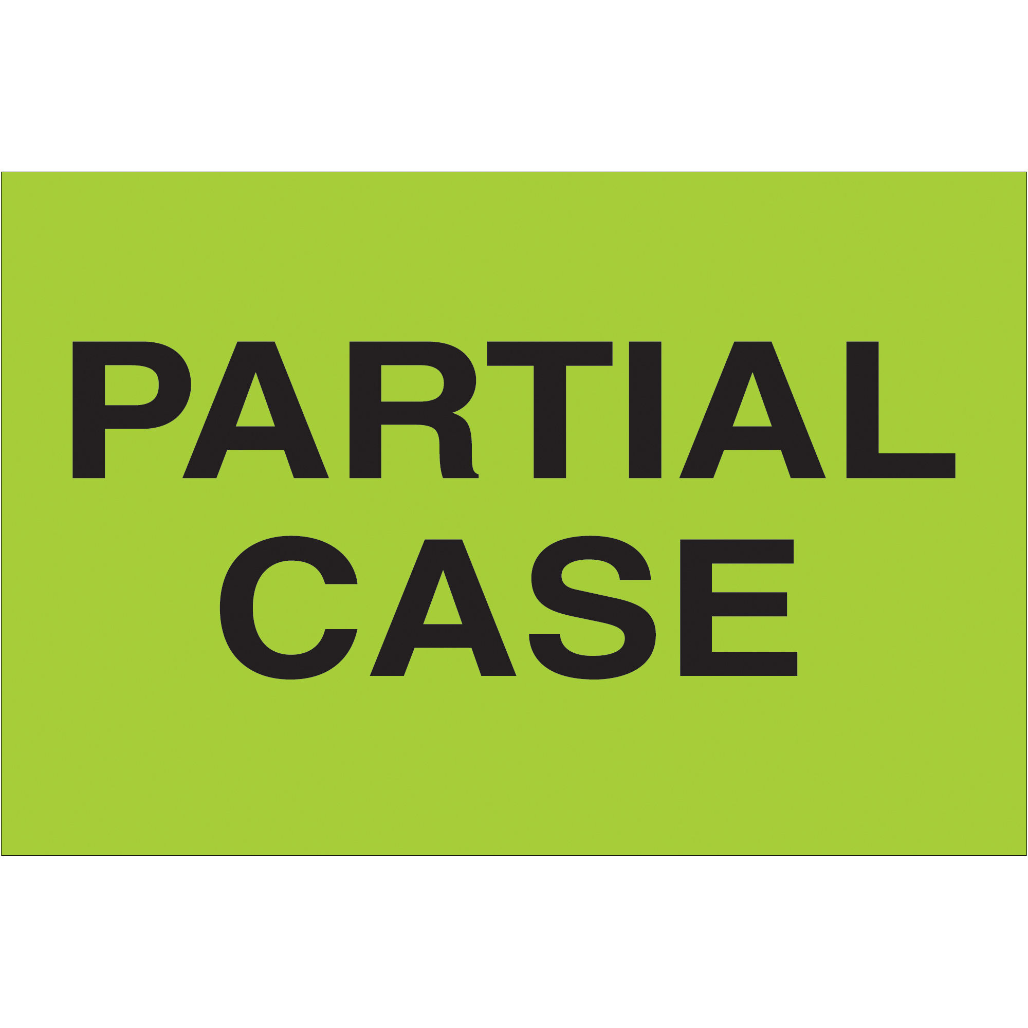 Tape Logic® Labels, "Partial Case", 2" x 3", Fluorescent Green, 500/Roll