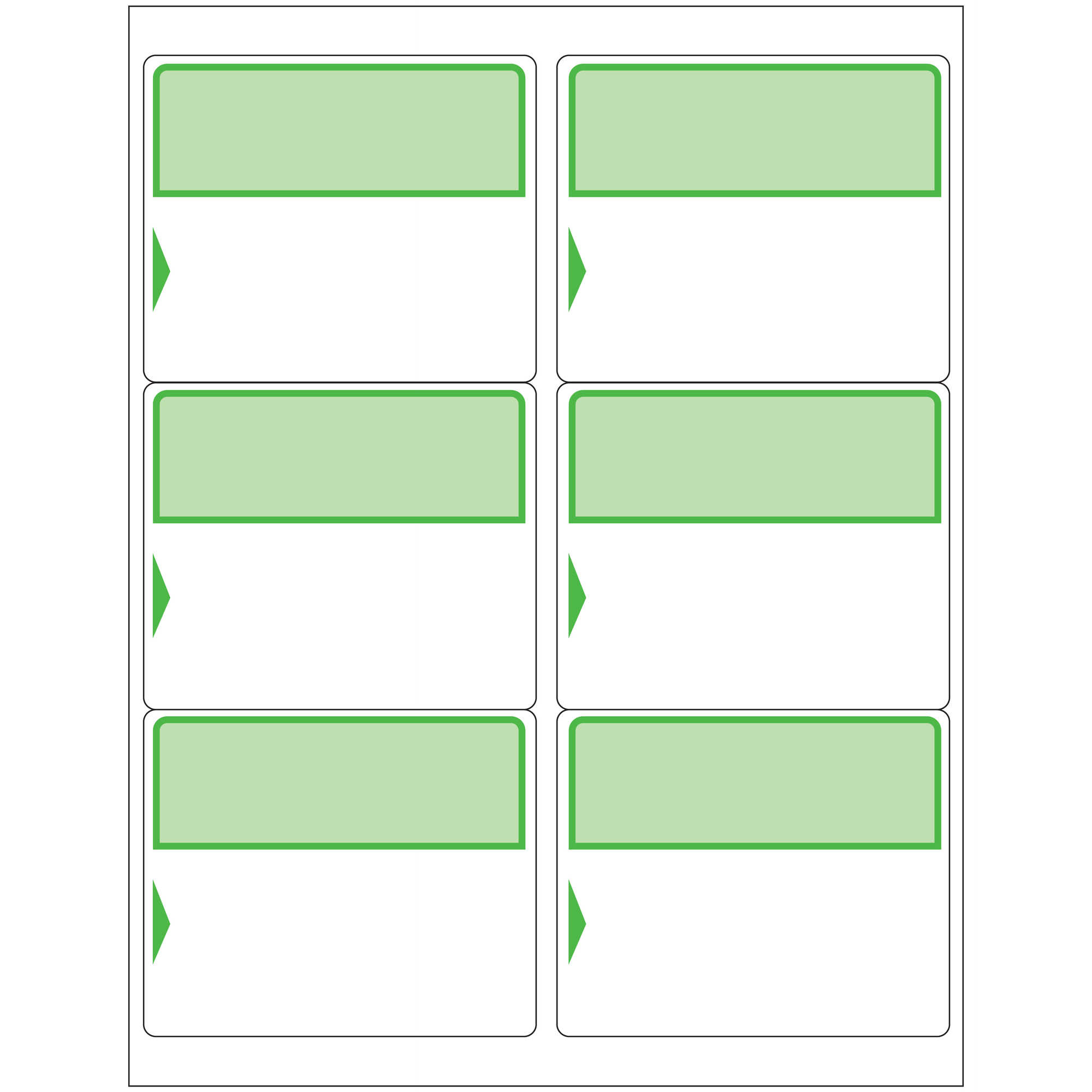Blank To/From Labels - Green 100 SHEETS