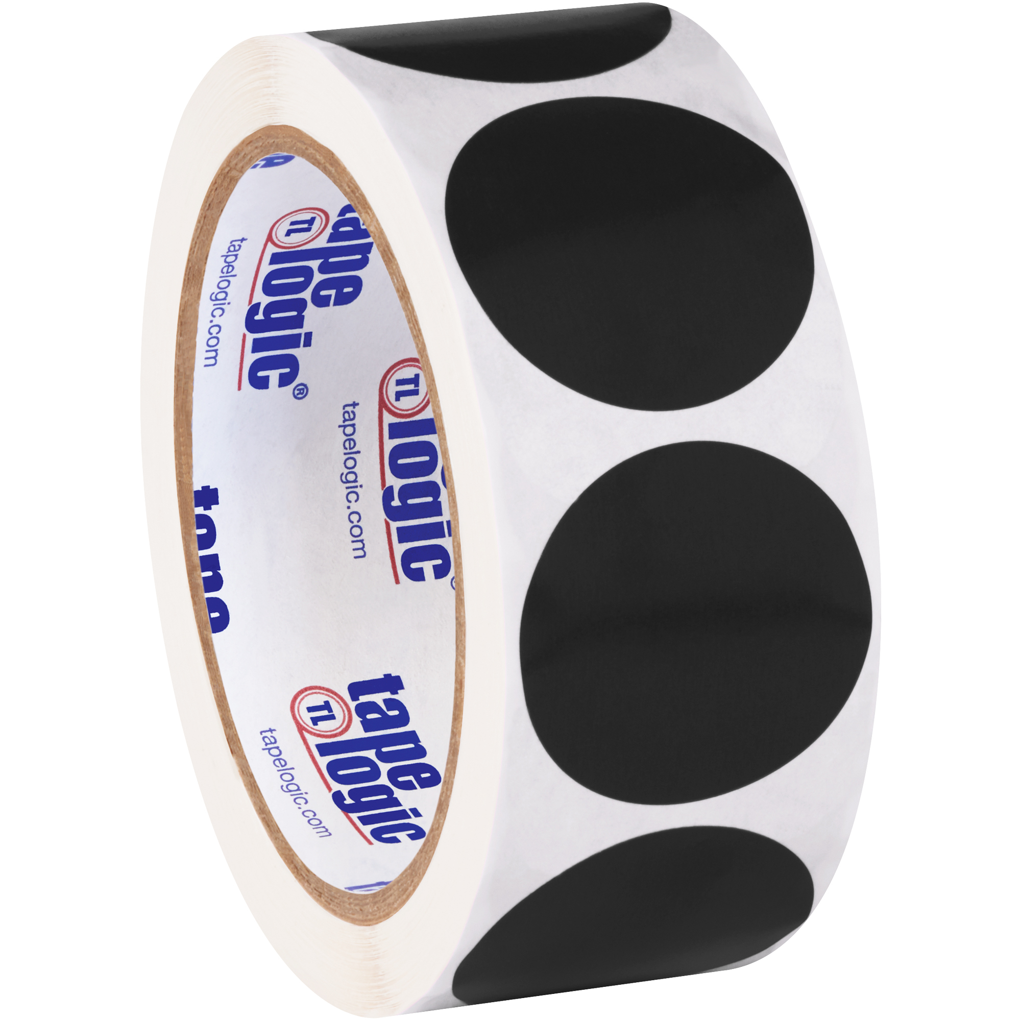 Tape Logic® Inventory Circle Labels, 1 1/2", Black, 500/Roll