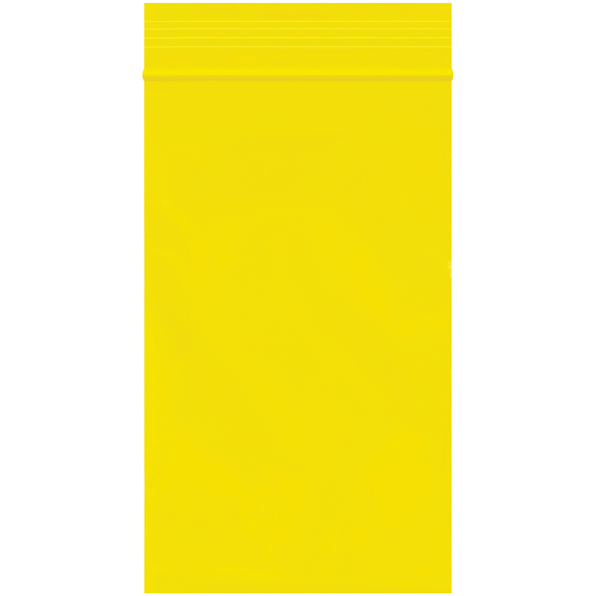 Reclosable 2 Mil Poly Bags, 3" x 5", Yellow, 1000/Case