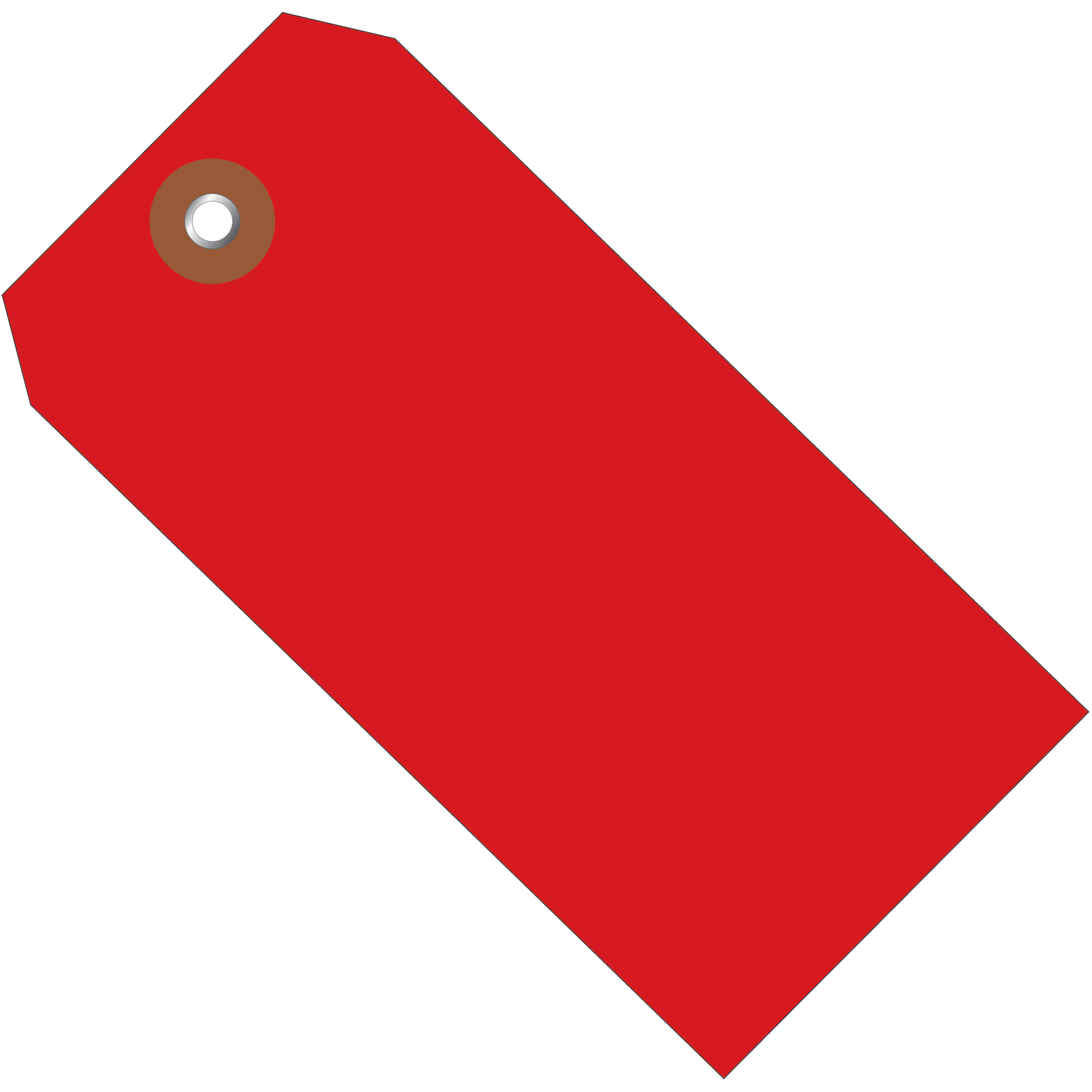 Plastic Shipping Tags, 6 1/4" x 3 1/8", Red, 100/Case