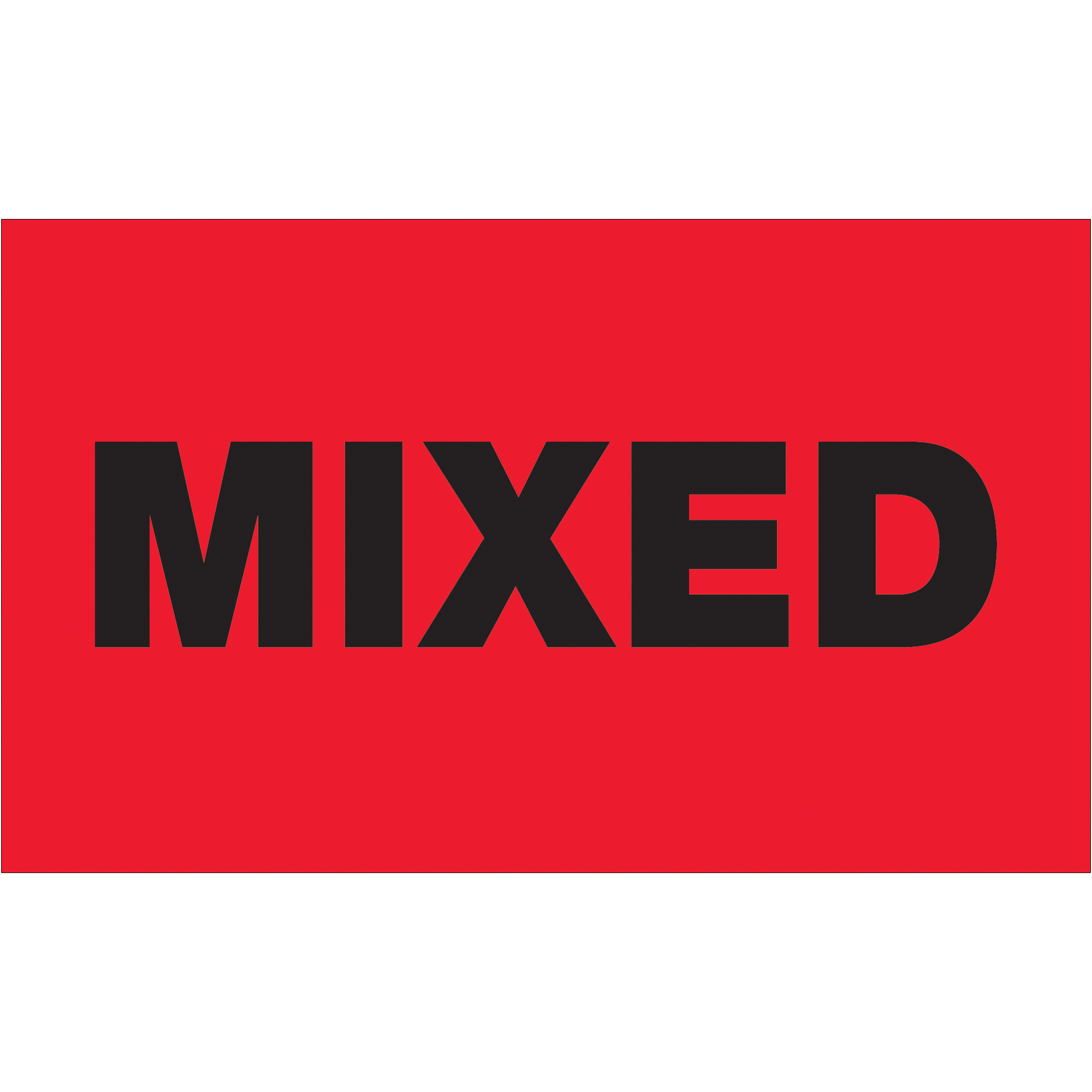 Tape Logic® Labels, "Mixed", Fluorescent Red, 500/Roll
