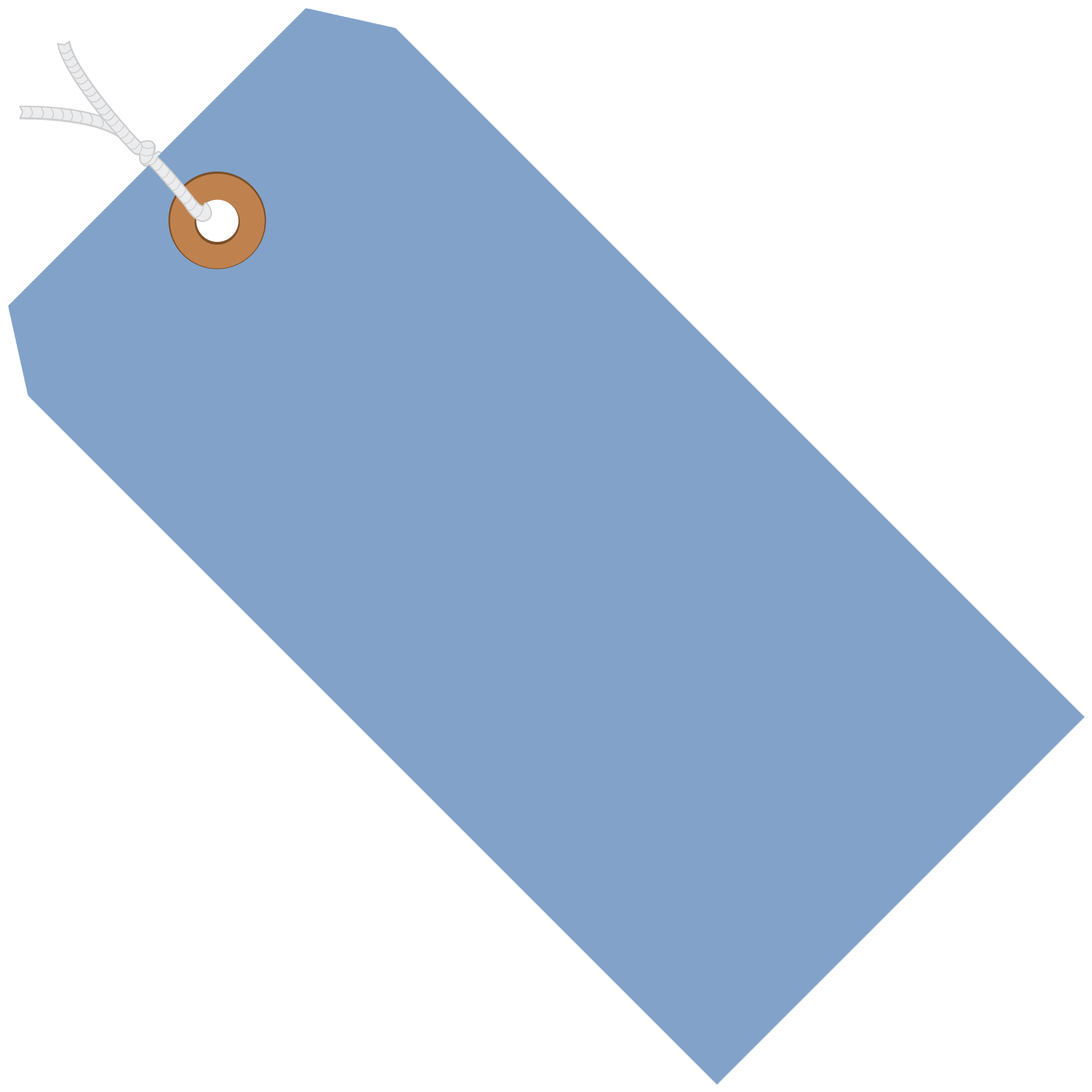 Shipping Tags, Pre-Strung, 13 Pt., 6 1/4" x 3 1/8", Dark Blue, 1000/Case