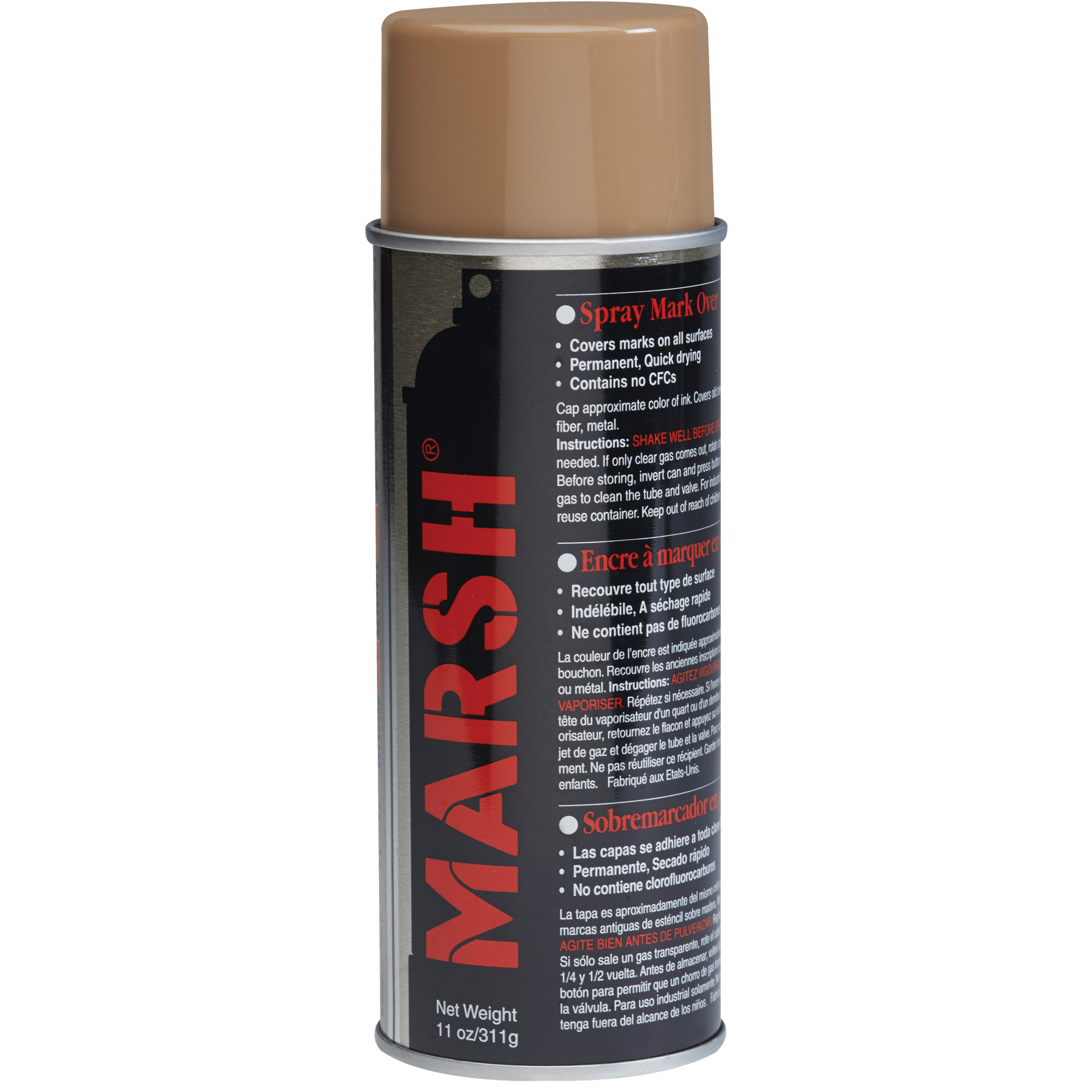 Marsh® Spray Stencil Ink, Tan, 12/Case