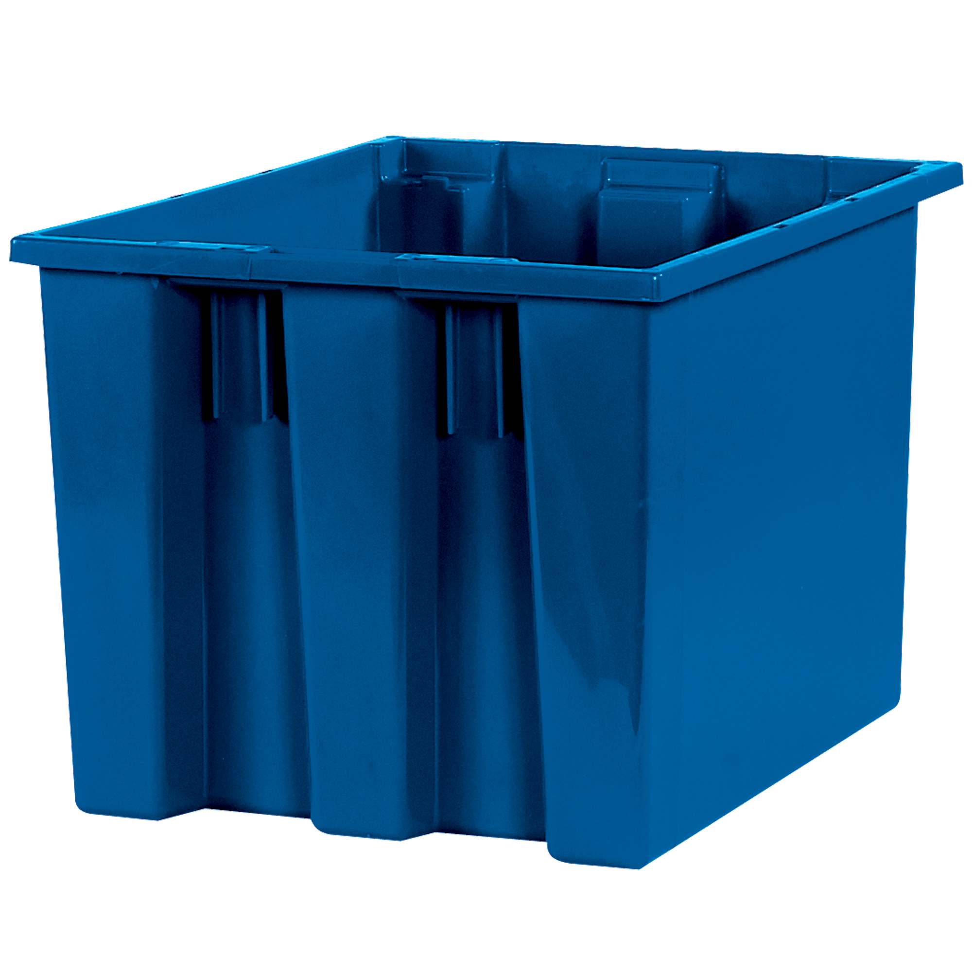 Stack & Nest Containers, 17" x 14 1/2" x 12 7/8", Blue, 6/Case