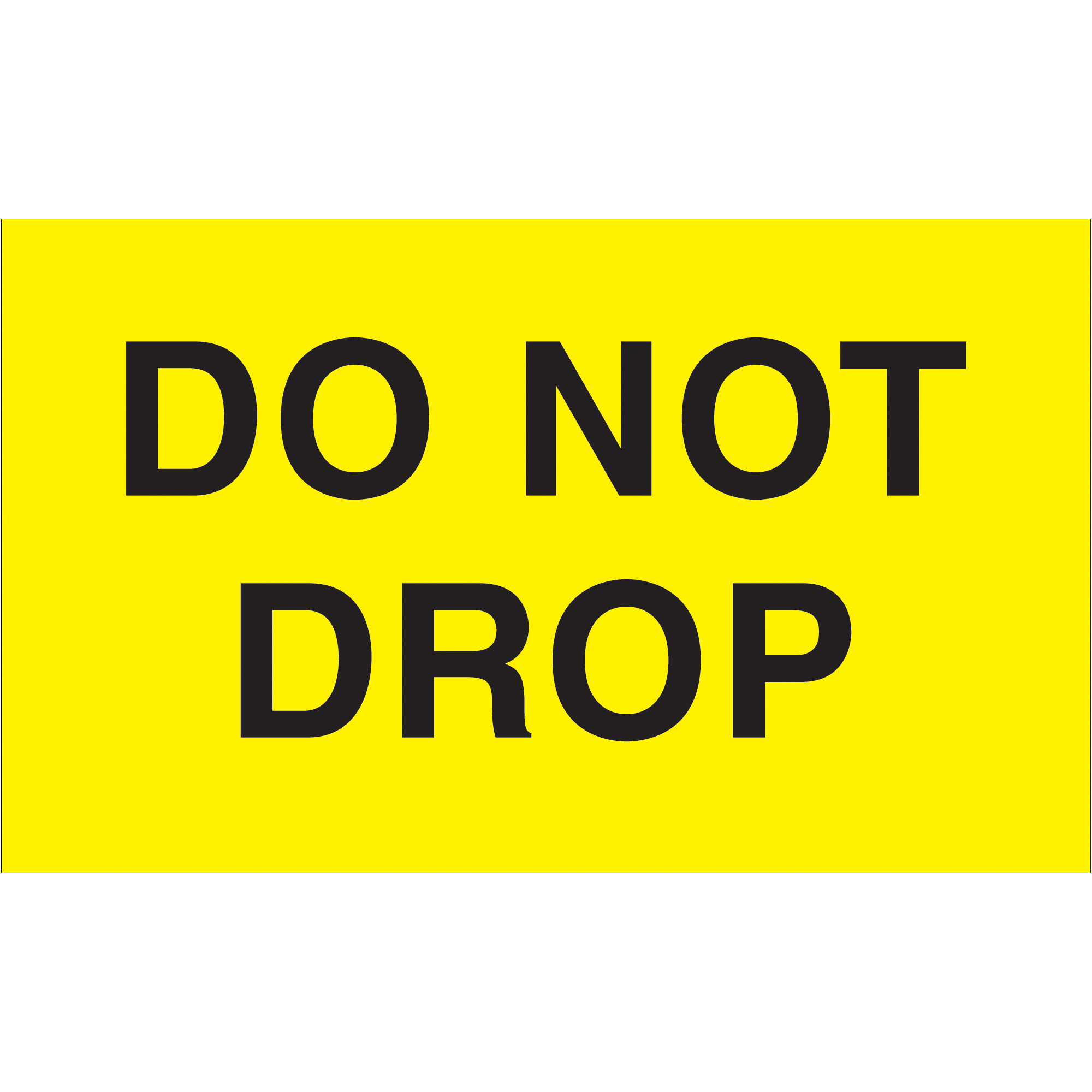 Tape Logic® Labels, "Do Not Drop", 3" x 5", Fluorescent Yellow, 500/Roll