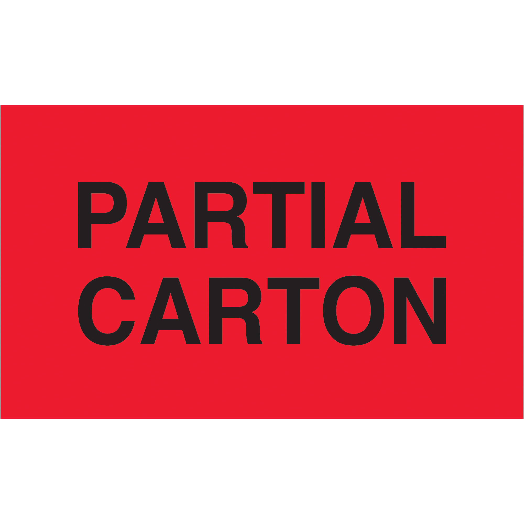 Tape Logic® Labels, "Partial Carton", 3" x 4", Fluorescent Red, 500/Roll