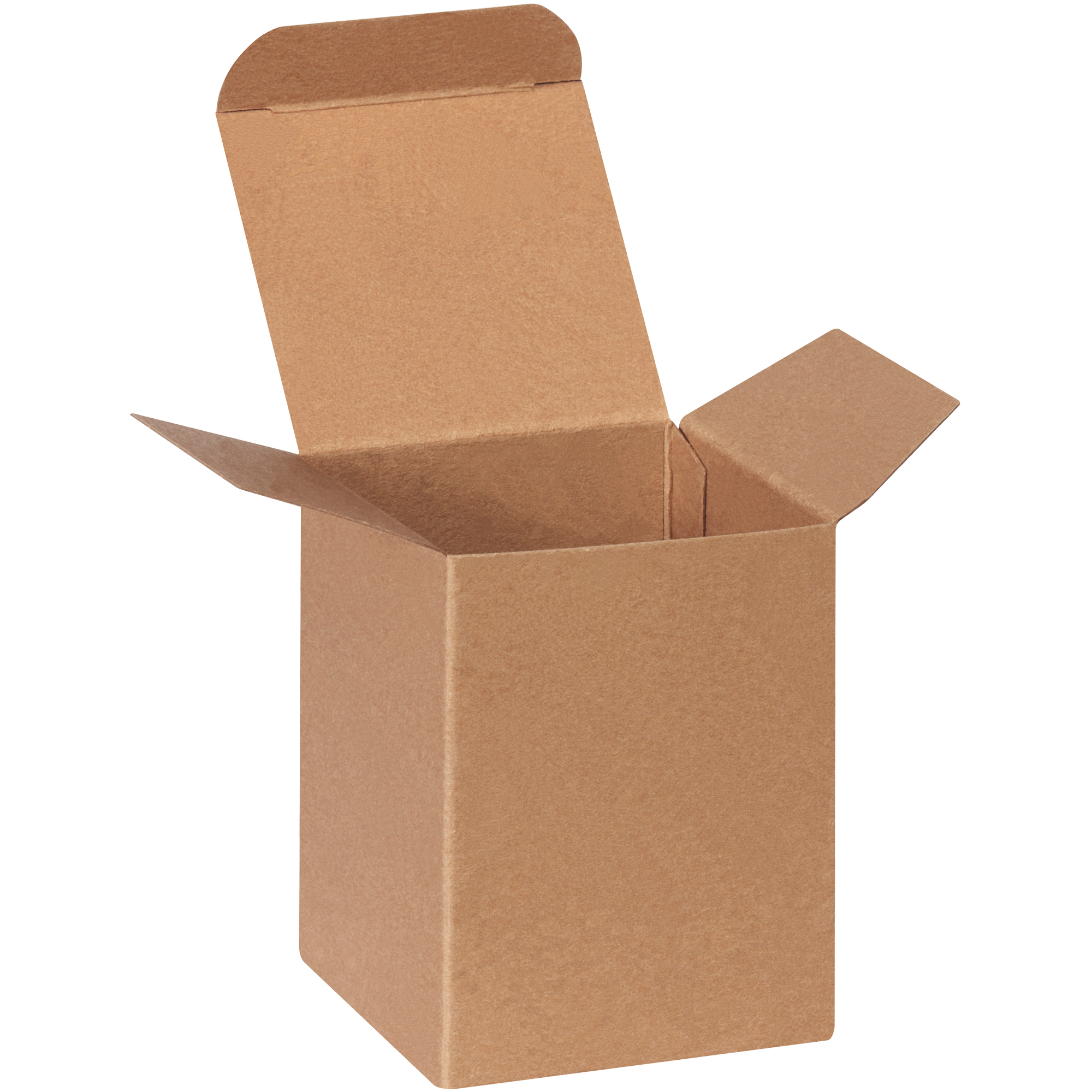 Reverse Tuck Folding Cartons, 3" x 3" x 4", Kraft, 250/Case