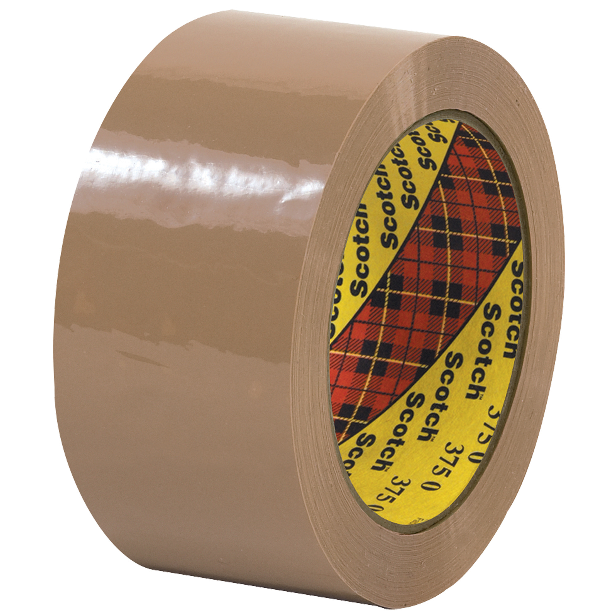 3M™ 375 Carton Sealing Tape, 3.1 Mil, 2" x 55 yds., Tan, 36/Case