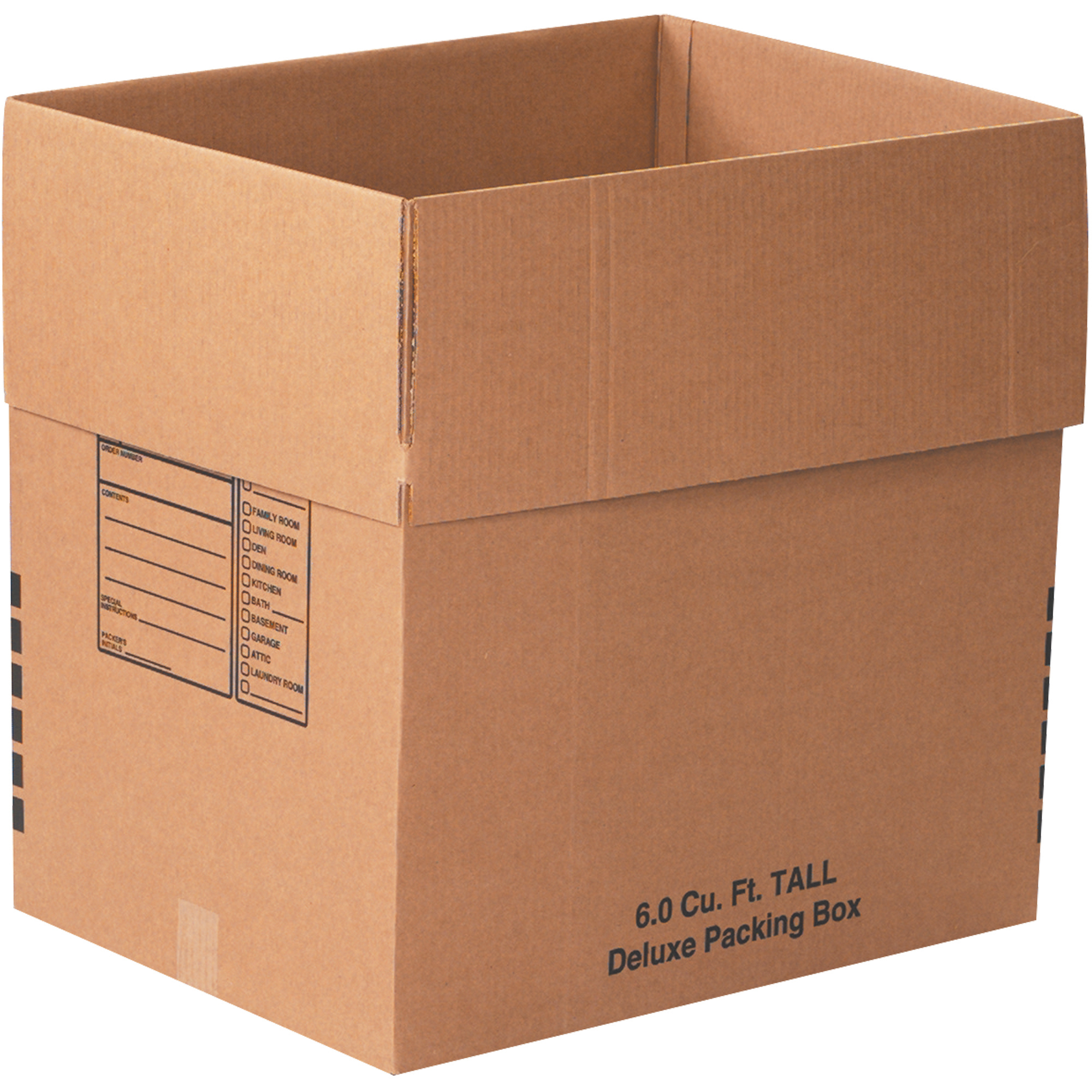 Deluxe Packing Boxes, 24" x 18" x 24", Kraft, 10/Each; 120/Skid