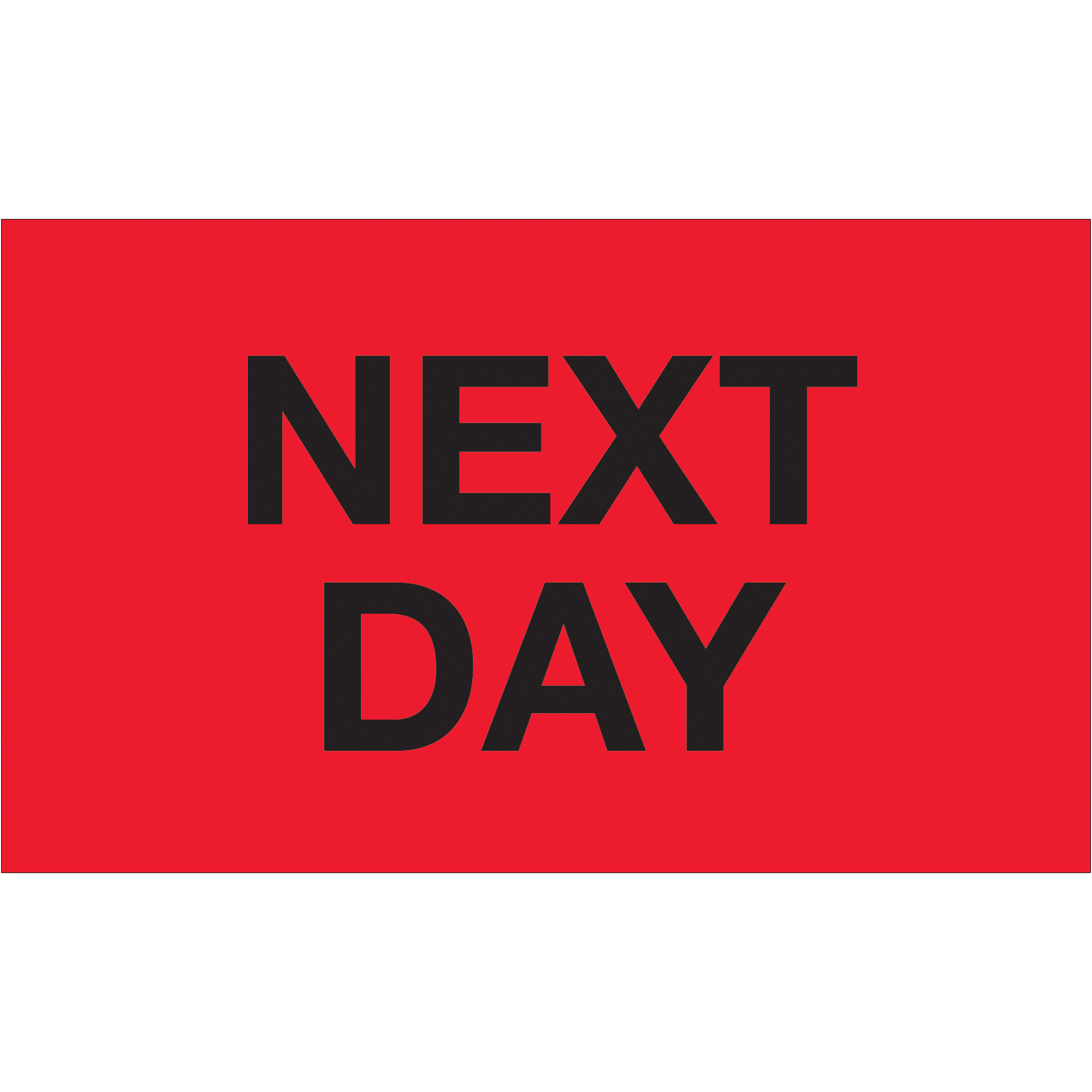 Tape Logic® Labels, "Next Day", 3" x 5", Fluorescent Red, 500/Roll
