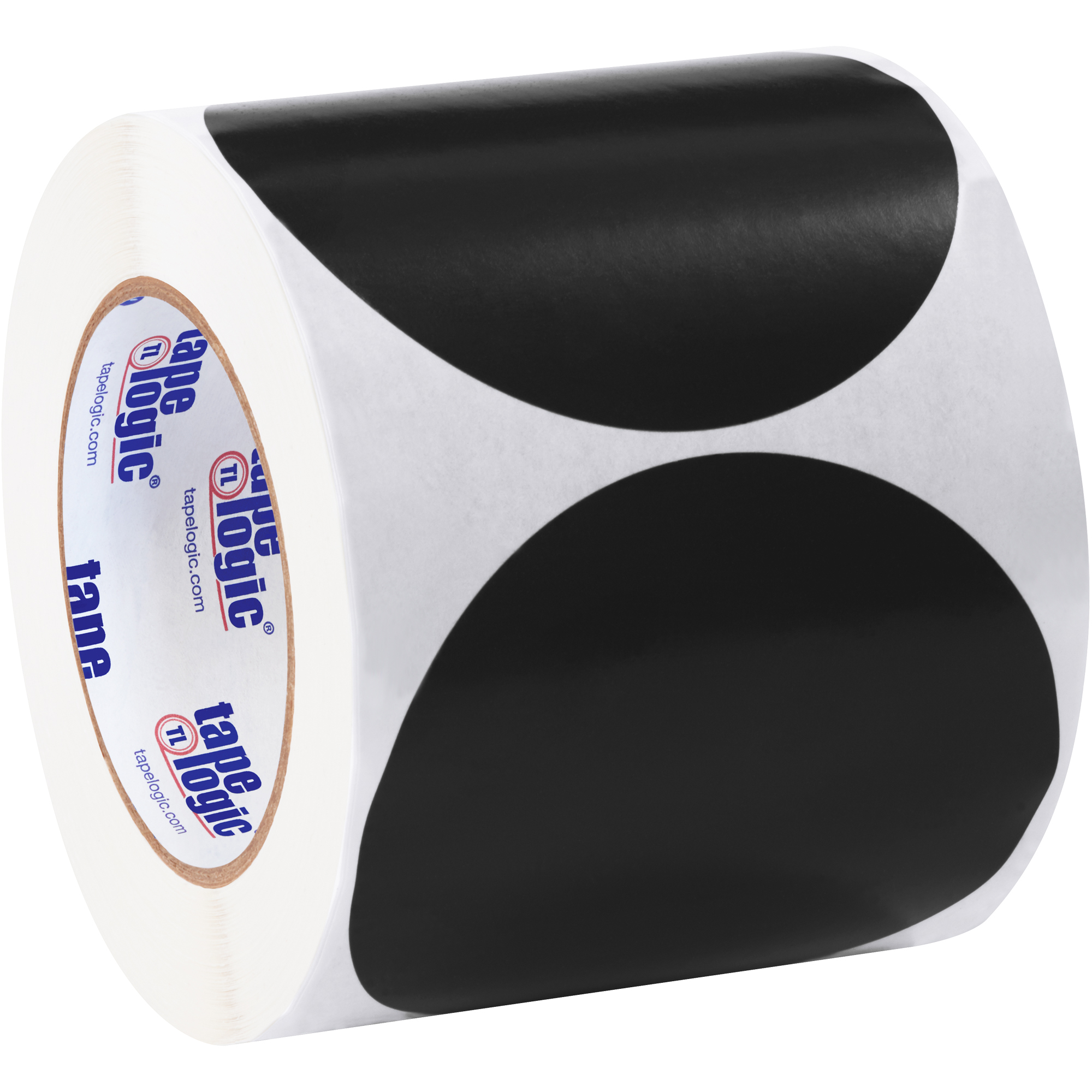 Tape Logic® Inventory Circle Labels, 4", Black, 500/Roll