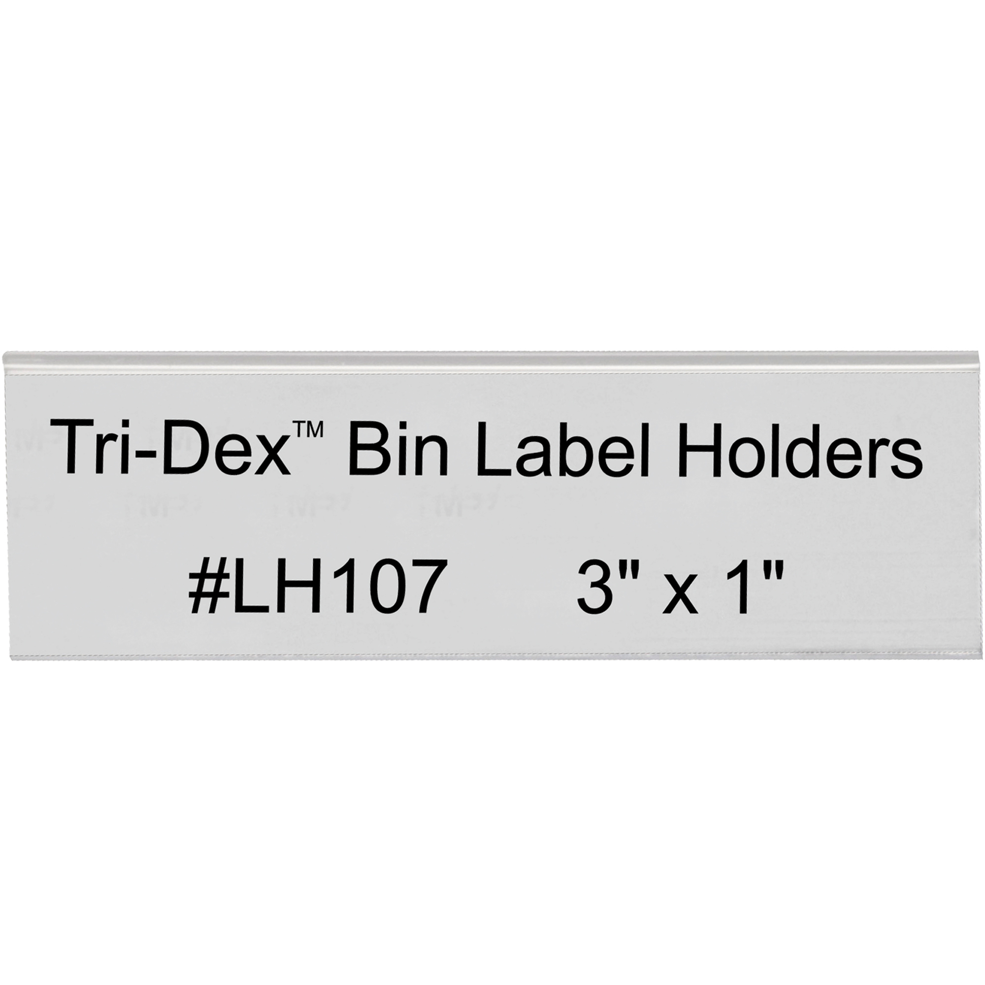 Tri-Dex™ Bin Label Holders, 3" x 1", Clear, 25/Case