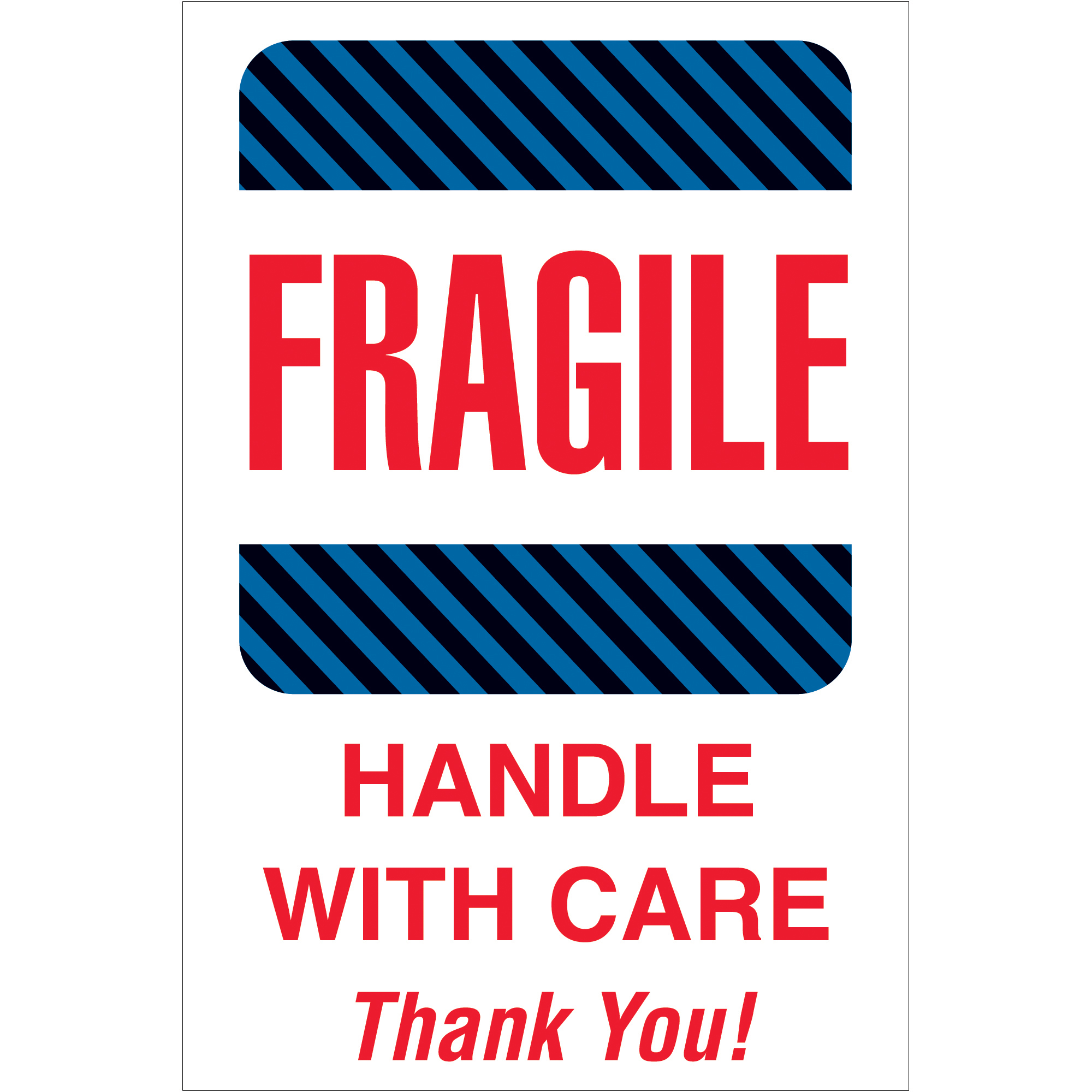 Tape Logic® Labels, "Fragile - Handle With Care", 4" x 6", Multiple, 500/Roll