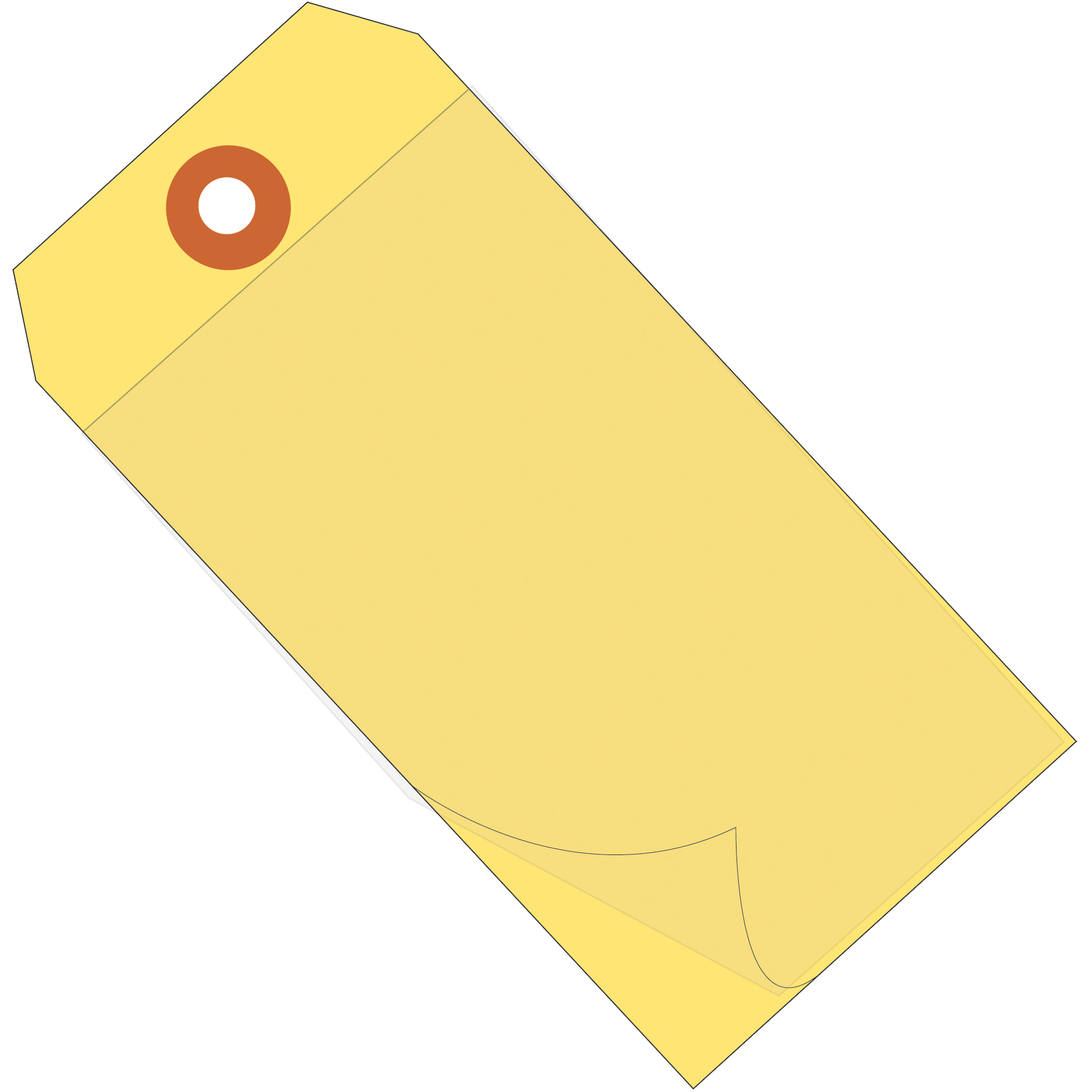 Self Laminating Tags, 4 3/4" x 2 3/8", Yellow, 100/Case