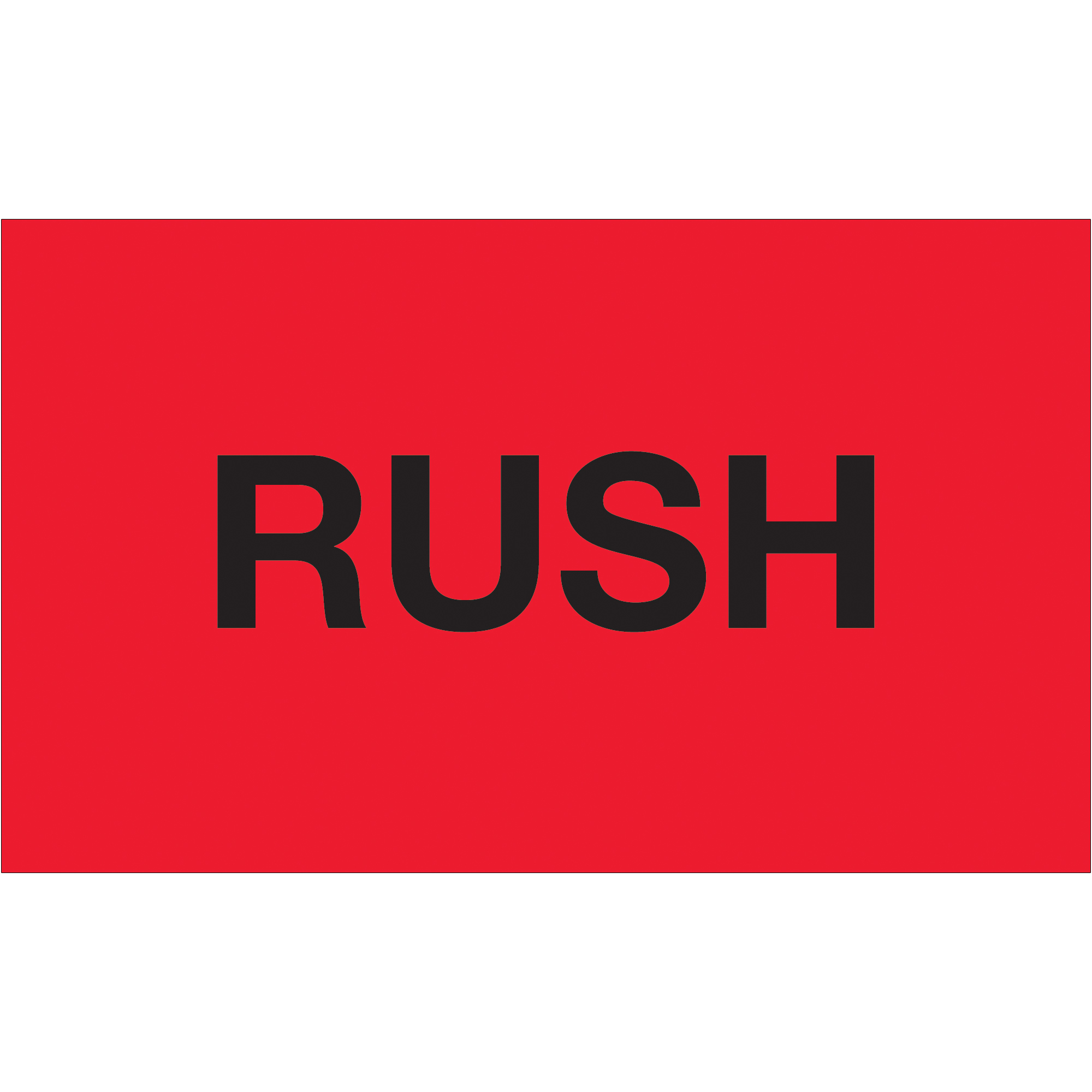 Tape Logic® Labels, "Rush", 3" x 5", Fluorescent Red, 500/Roll