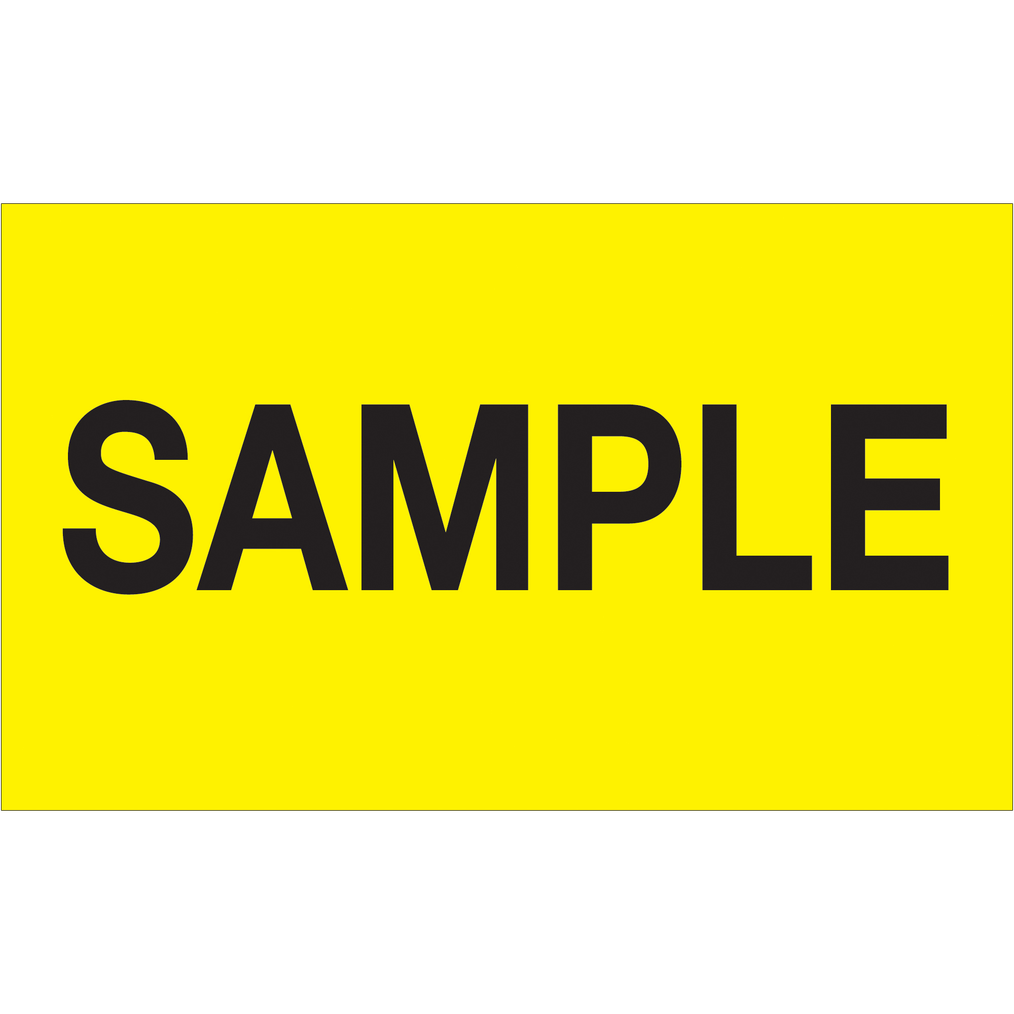 Tape Logic® Labels, "Sample", 3" x 5", Fluorescent Yellow, 500/Roll