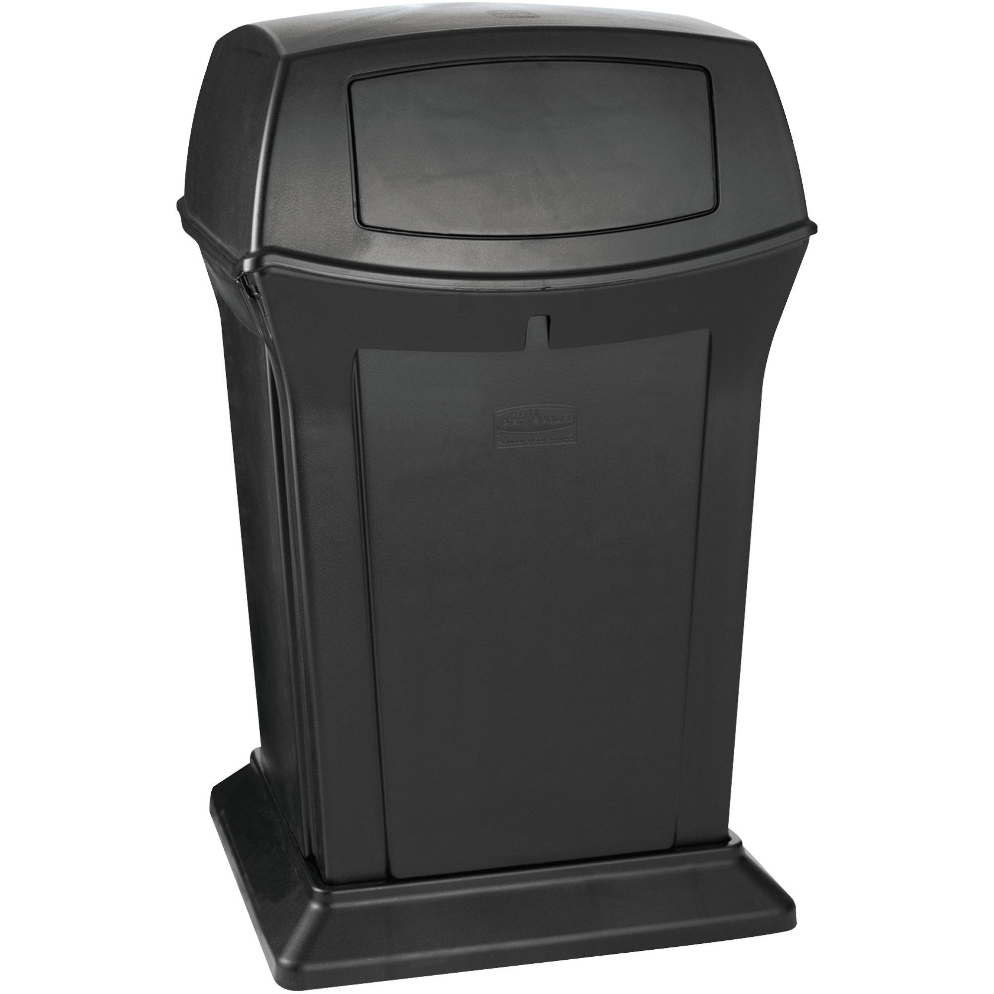 Rubbermaid® Ranger® Trash Can, 45 Gallon, 2-Way, Black, 1/Each