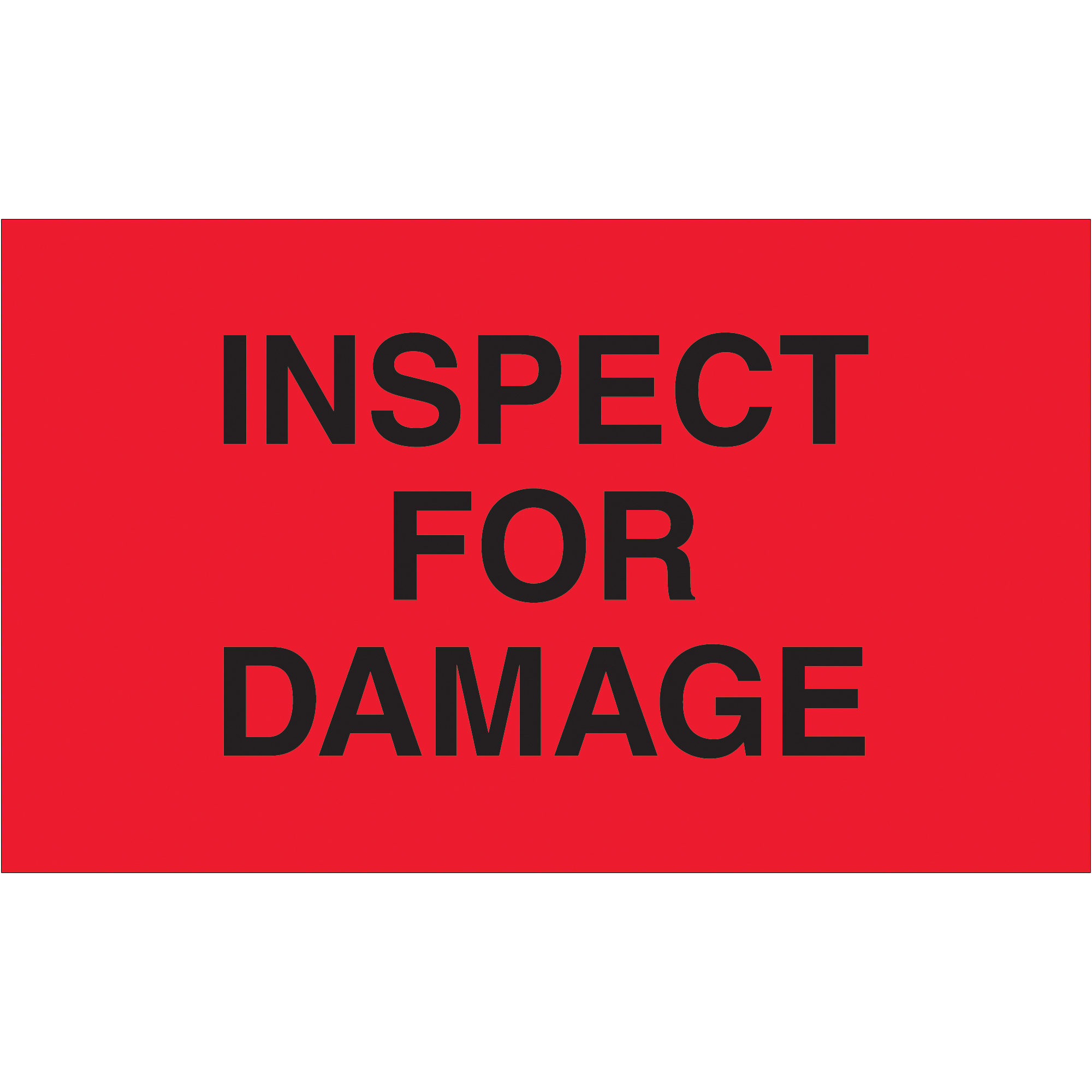 Tape Logic® Labels, "Inspect For Damage", 3" x 5", Fluorescent Red, 500/Roll