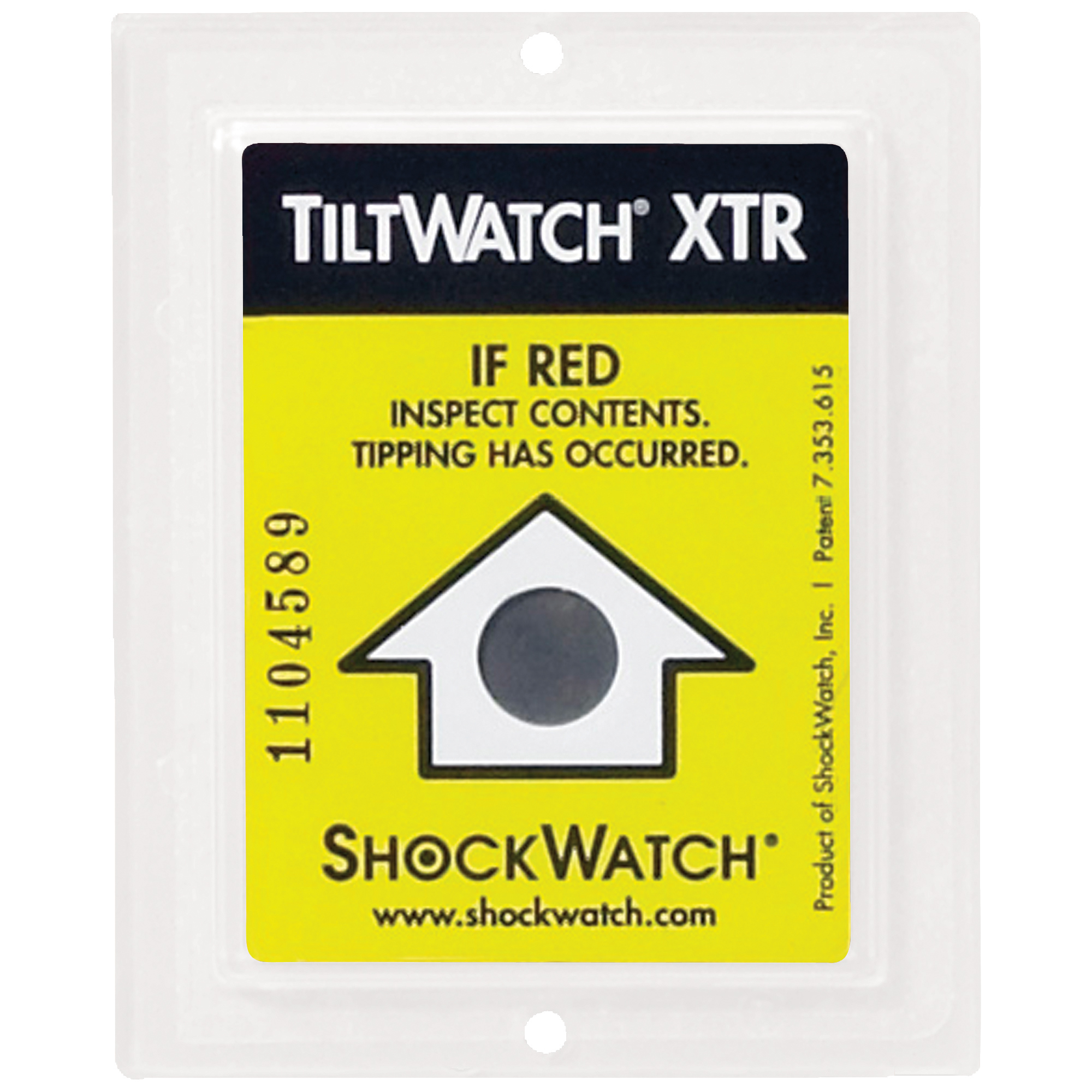 Tiltwatch® XTR, Yellow, 100/Case