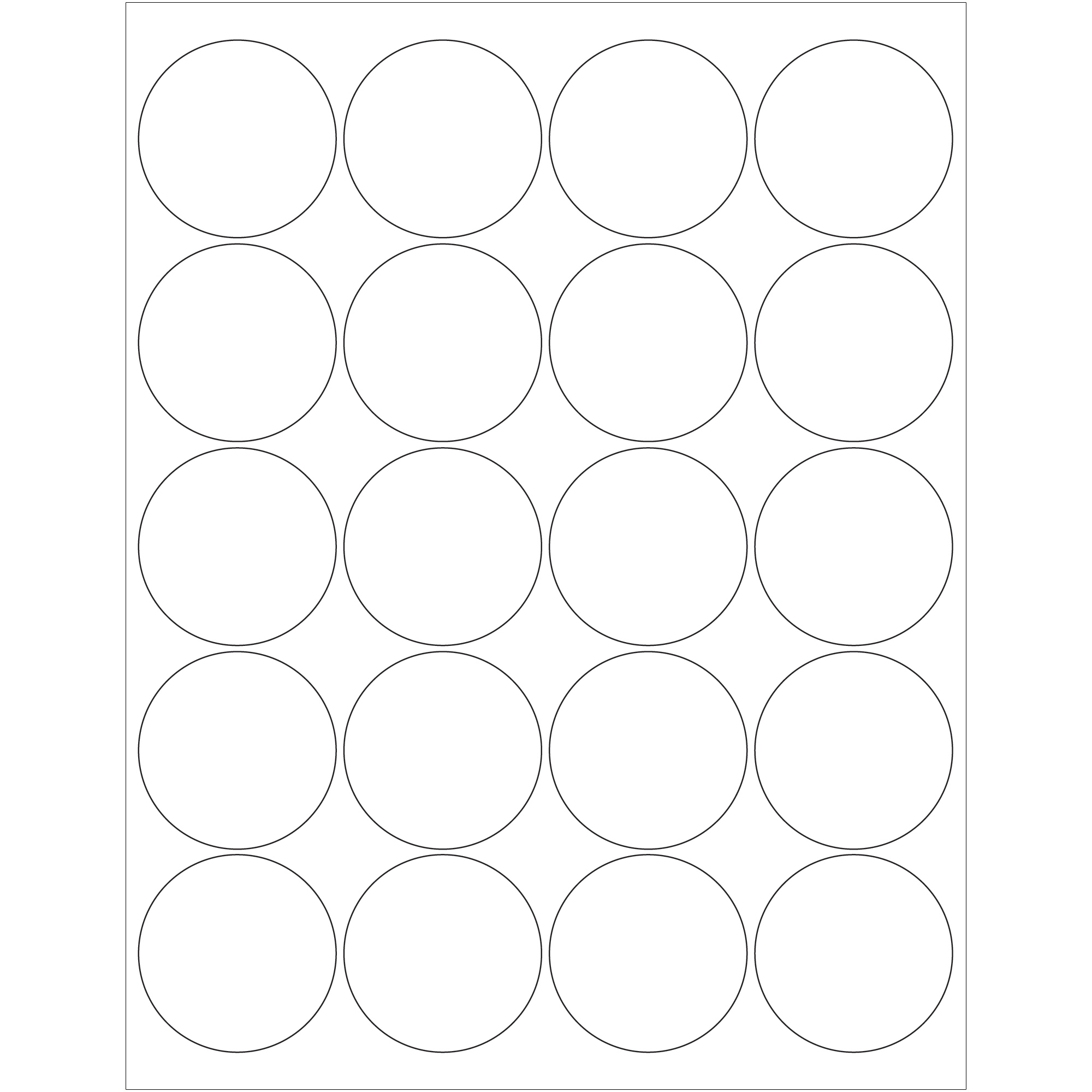 Tape Logic® Circle Laser Labels, 2", Glossy White, 2000/Case