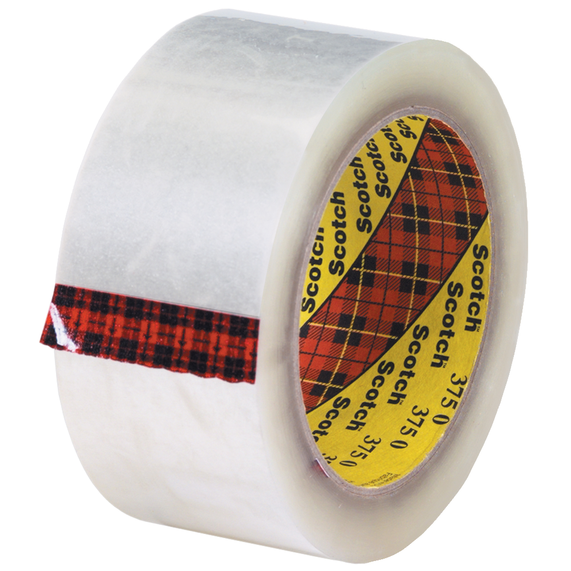 3M™ 375 Carton Sealing Tape, 3.1 Mil, 2" x 55 yds., Clear, 36/Case