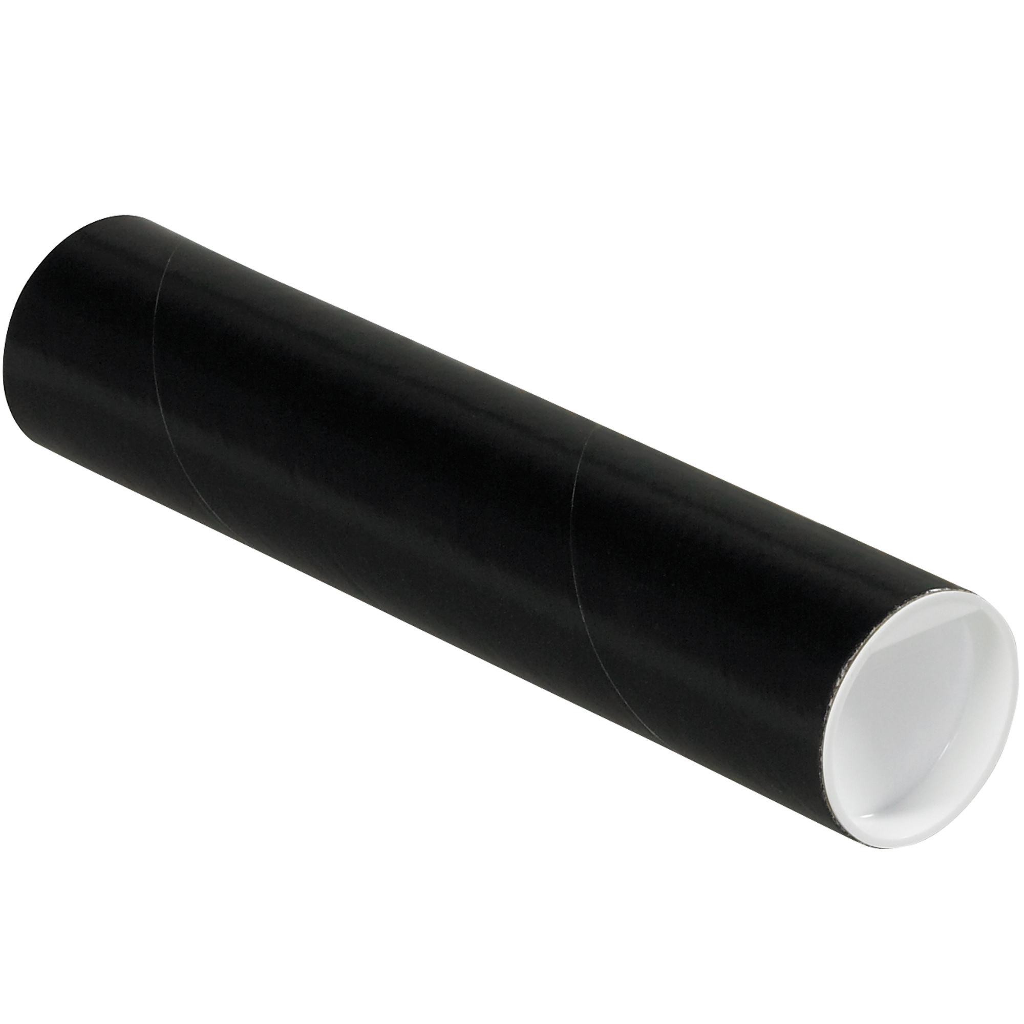 Mailing Tubes with Caps, 2" x 9", Black, 50/Case