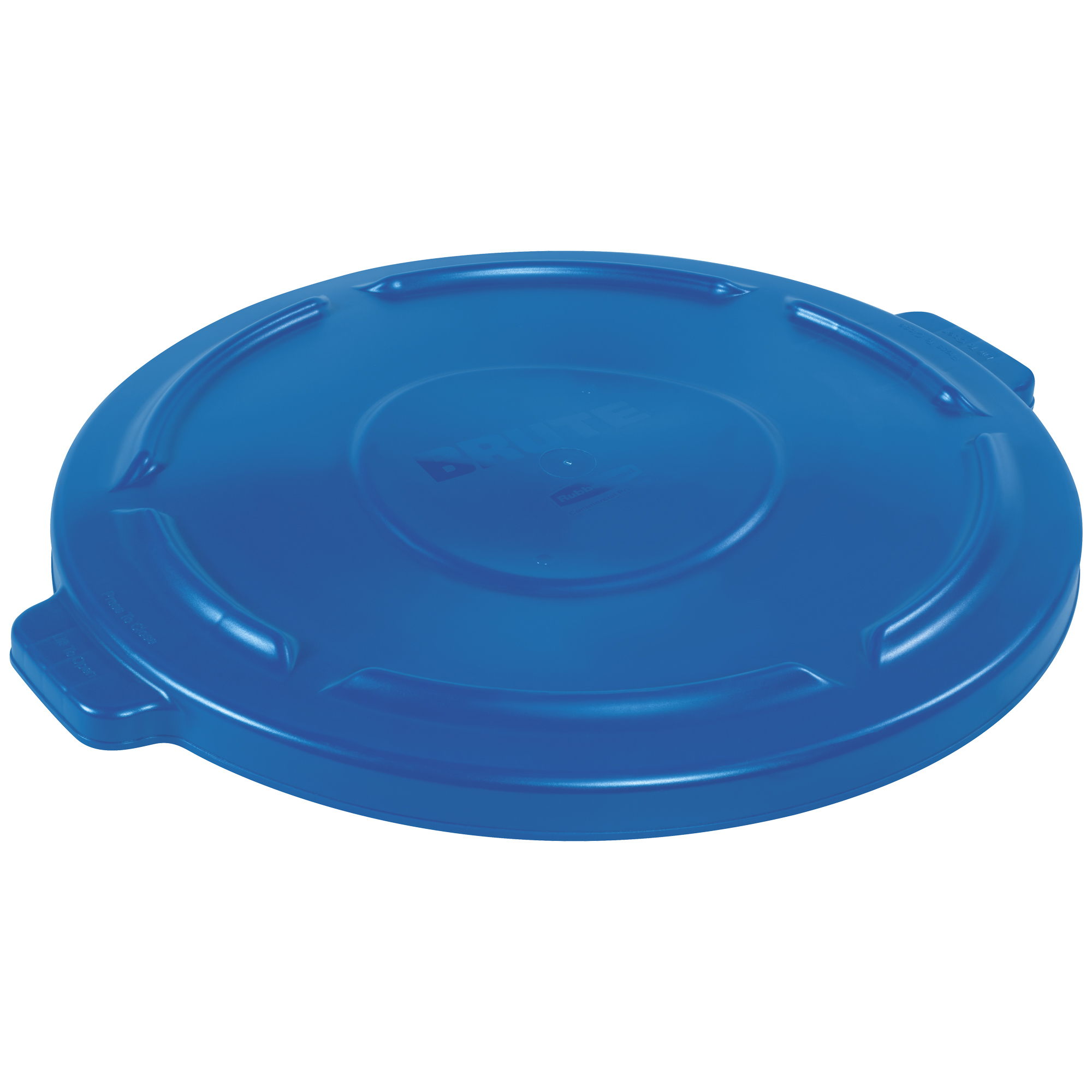 Rubbermaid® Brute® Flat Trash Can Lid, 44 Gallon, 2" x 25", Blue, 1/Each