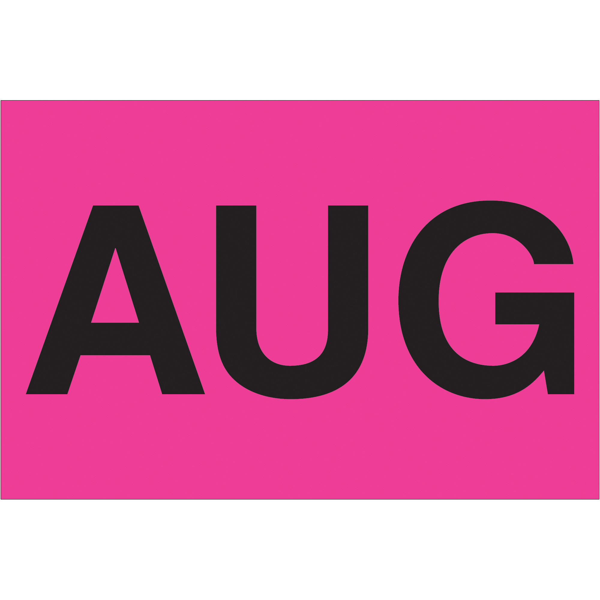 Tape Logic® Months of the Year Labels, "AUG", 2" x 3", Fluorescent Pink, 500/Roll