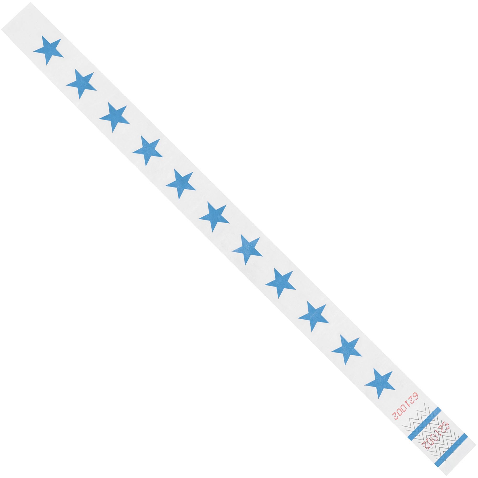Tyvek® Wristbands, 3/4" x 10", Blue Stars, 500/Case
