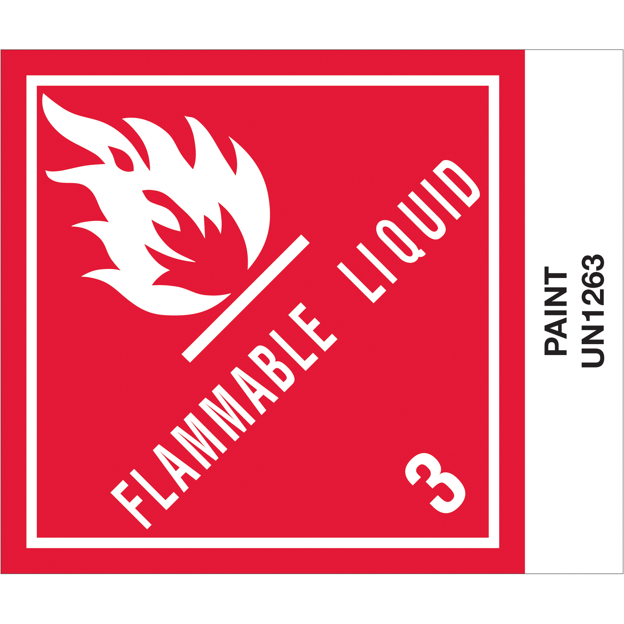 Tape Logic® Labels, "Paint", 4" x 4 3/4", Red/White/Black, 500/Roll