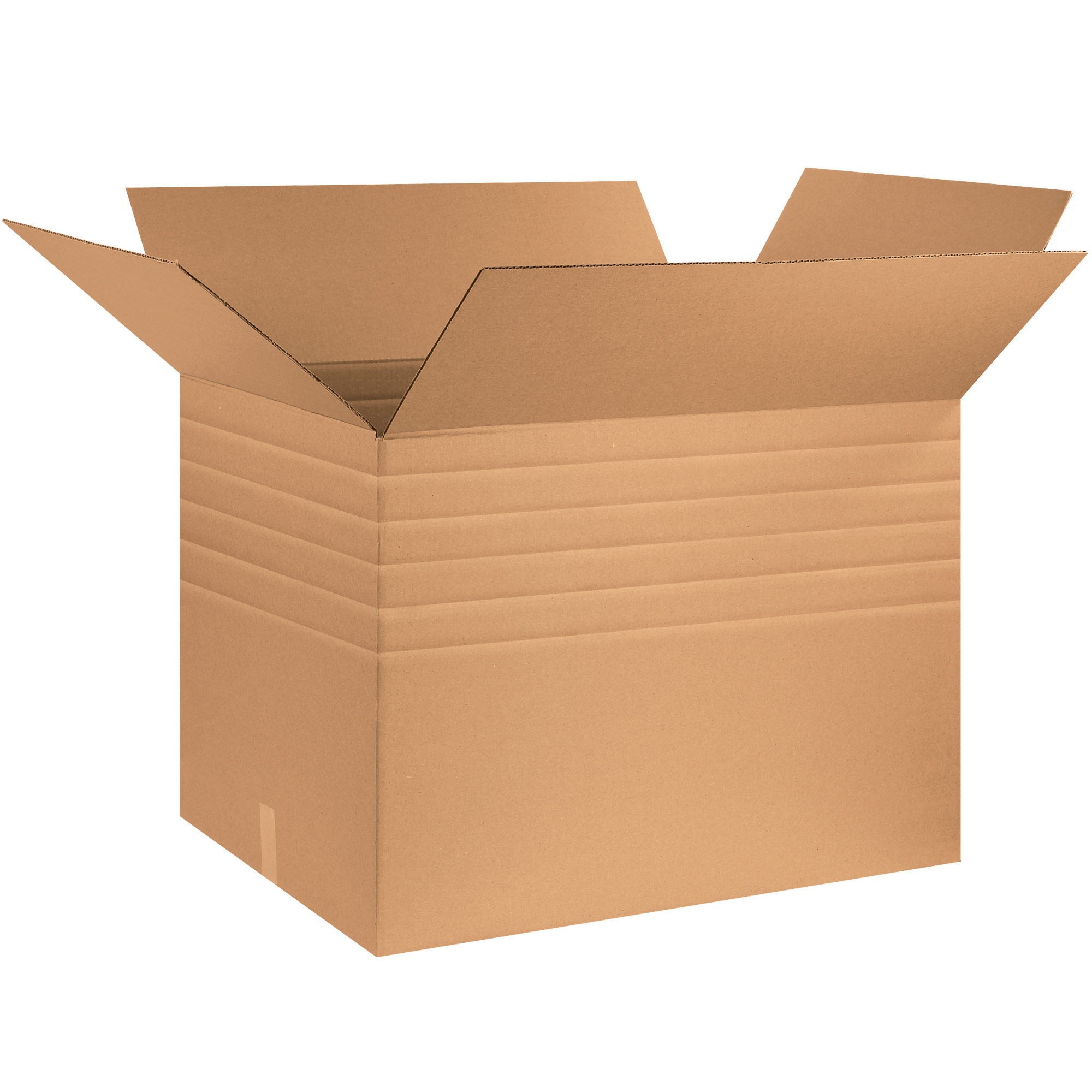 Heavy-Duty Multi-Depth Boxes, 32" x 24" x 24", Kraft, 10/Bundle; 120/Skid
