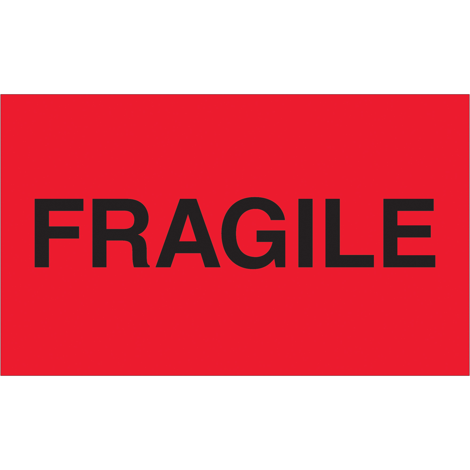 Tape Logic® Labels, "Fragile", Fluorescent Red, 3" x 5", 500/Roll