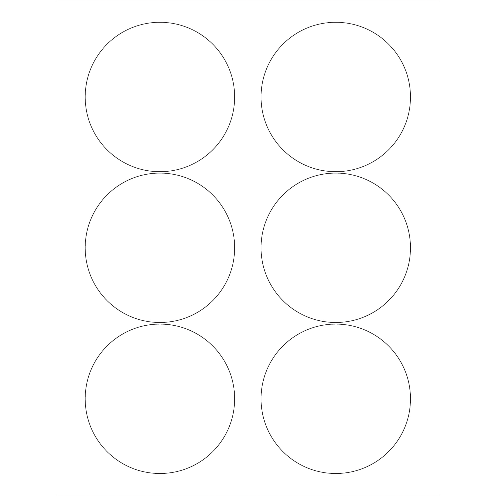 Tape Logic® Laser Labels, 3.33" Circle, White, 600/Case