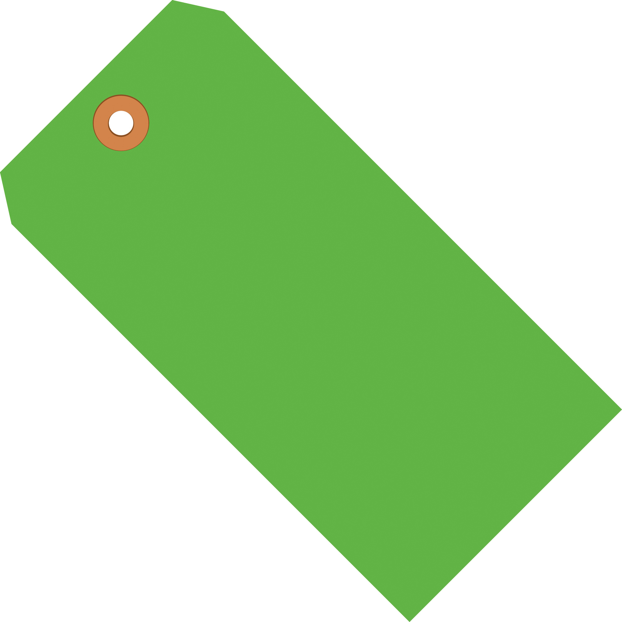 Shipping Tags, 13 Pt., 6 1/4" x 3 1/8", Fluorescent Green, 1000/Case
