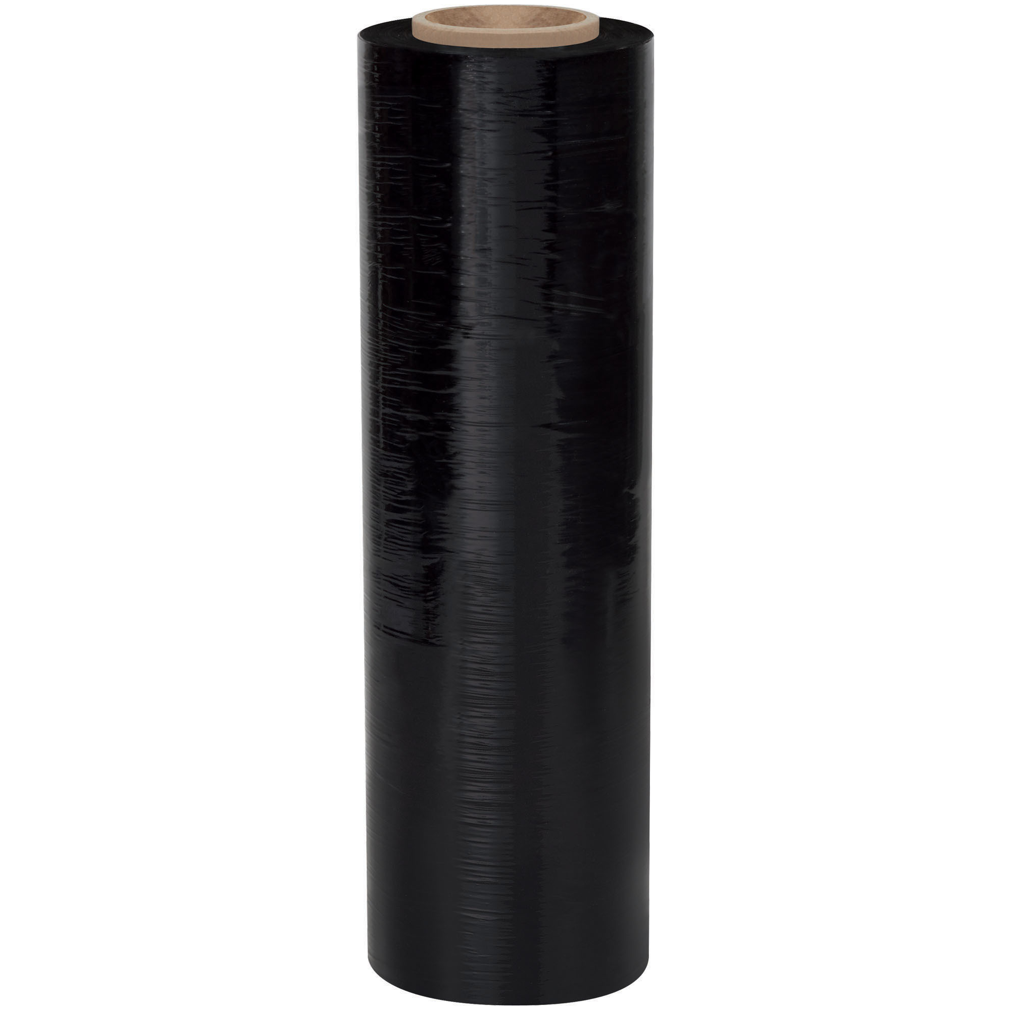 Blown Hand Stretch Film, 18" x 80 Gauge x 1500', Black, 4/Case