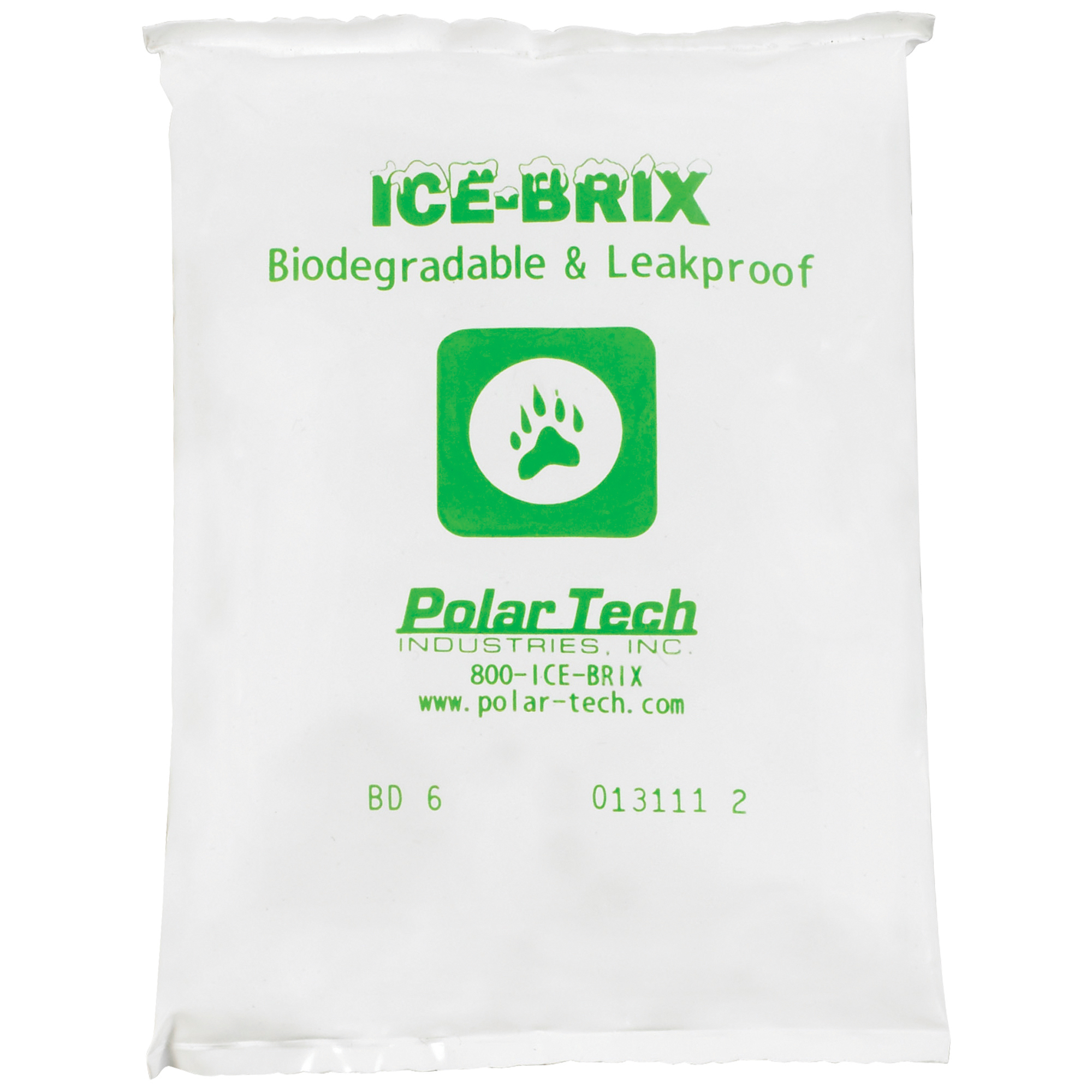 Ice-Brix™ Biodegradable Packs, 6 oz., 5 1/2" x 4" x 3/4", White, 96/Case