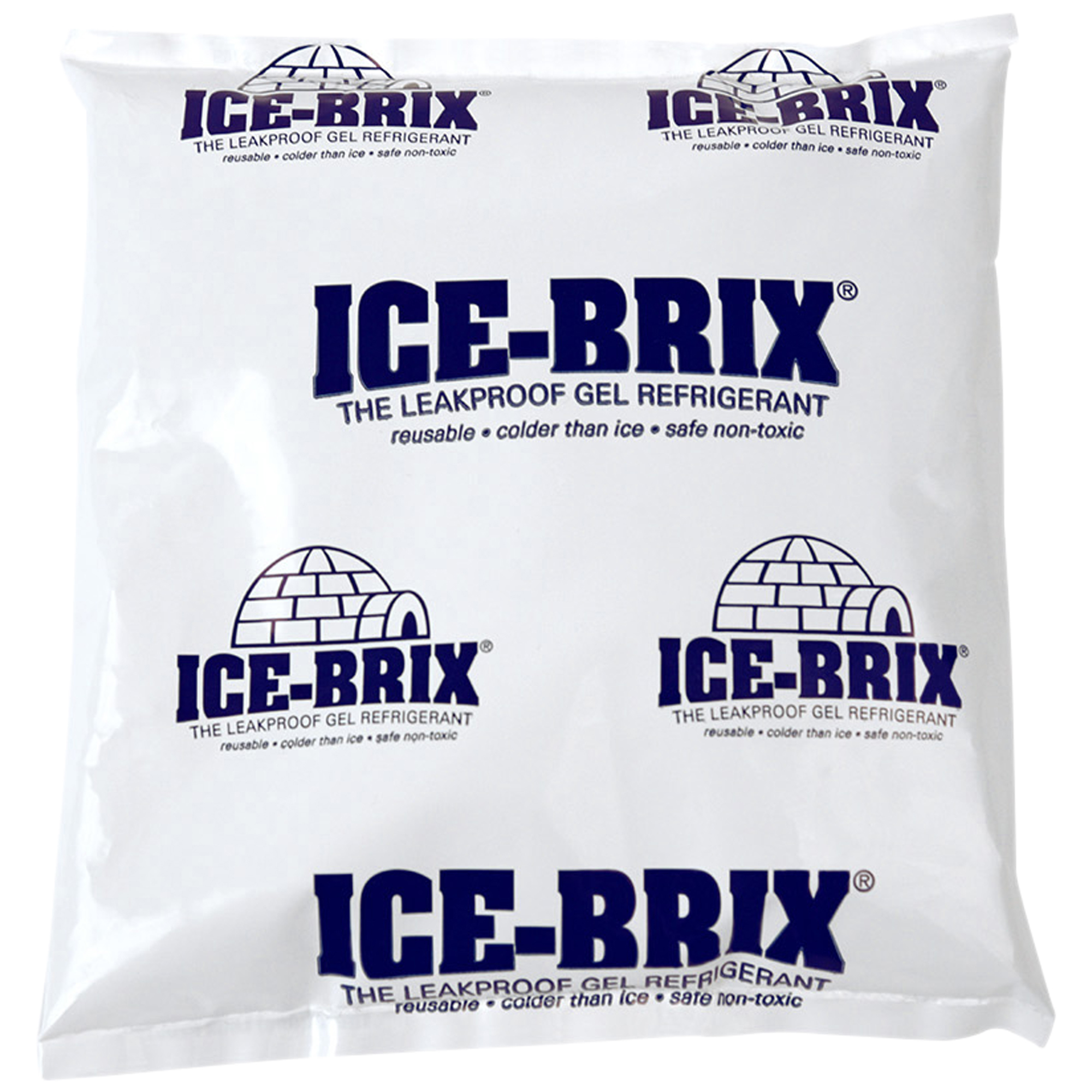 Ice-Brix™ Cold Packs, 8" x 8" x 1-1/2", White, 9/Case