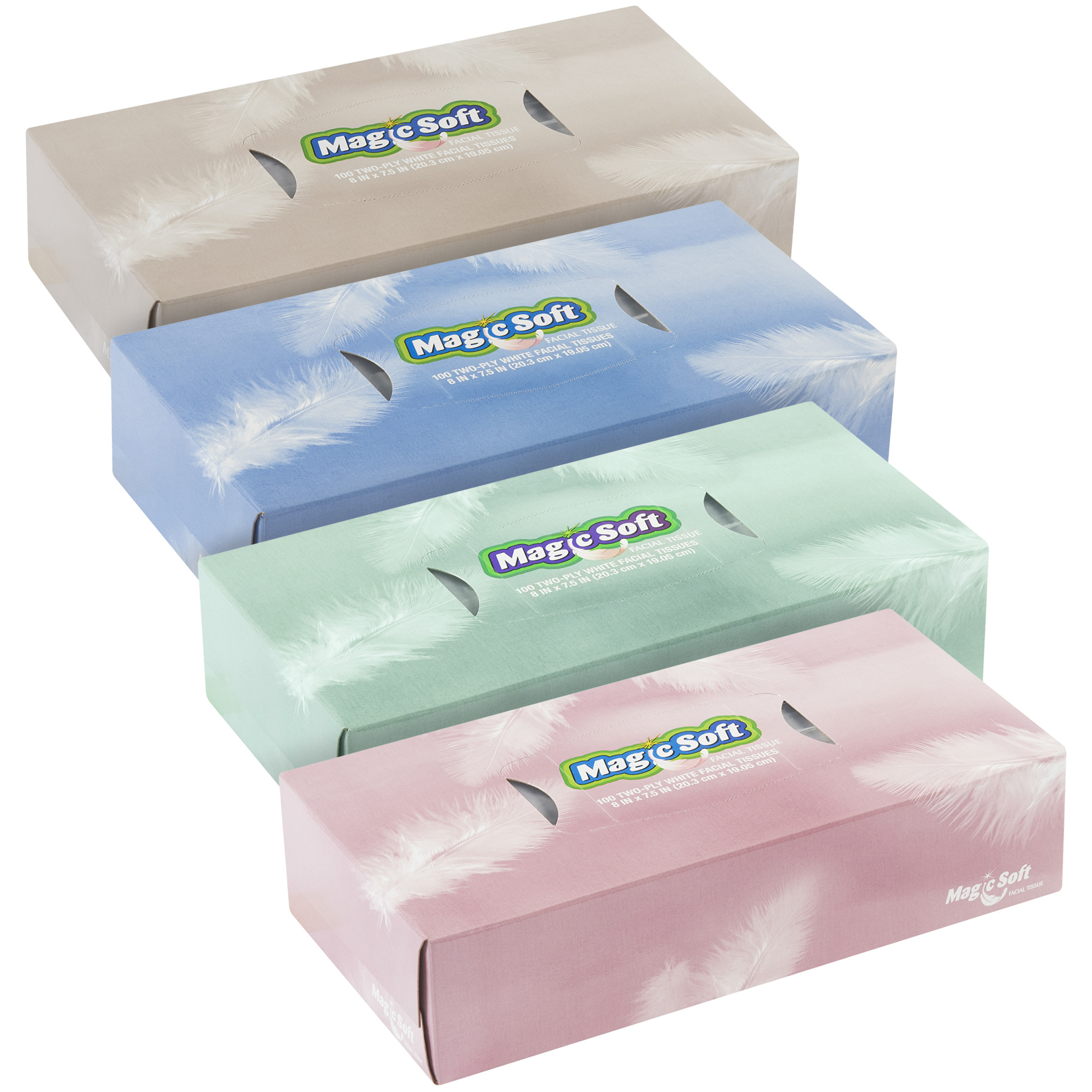 Magic Soft Facial Tissue, 2-Ply, White, 30/Case