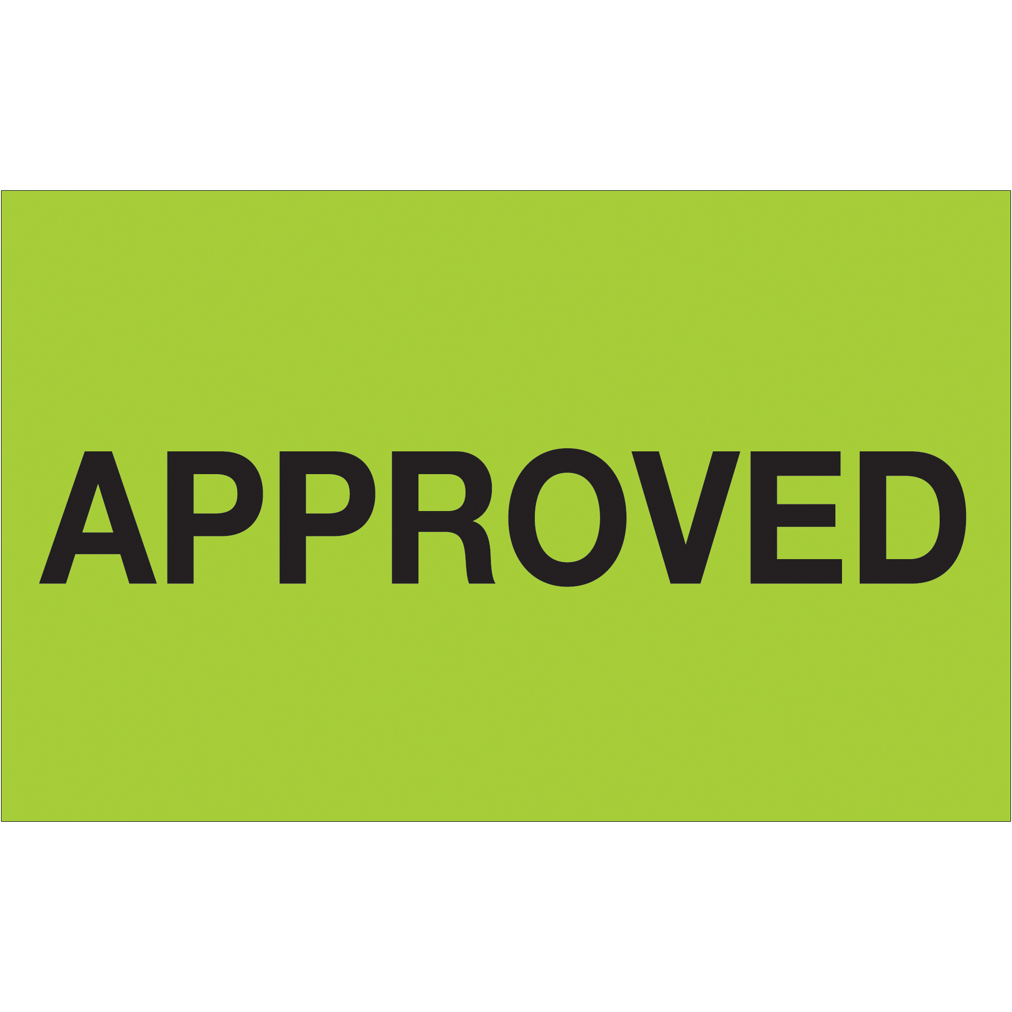 Tape Logic® Labels, "Approved", 1 1/4" x 2", Fluorescent Green, 500/Roll