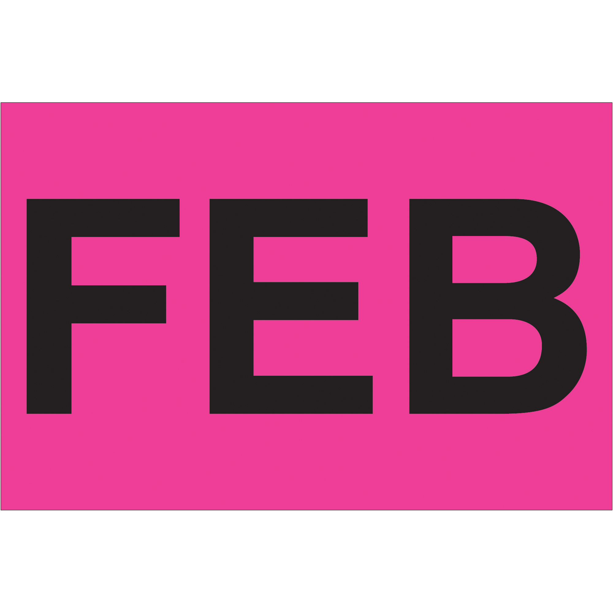 Tape Logic® Months of the Year Labels, "FEB", 2" x 3", Fluorescent Pink, 500/Roll