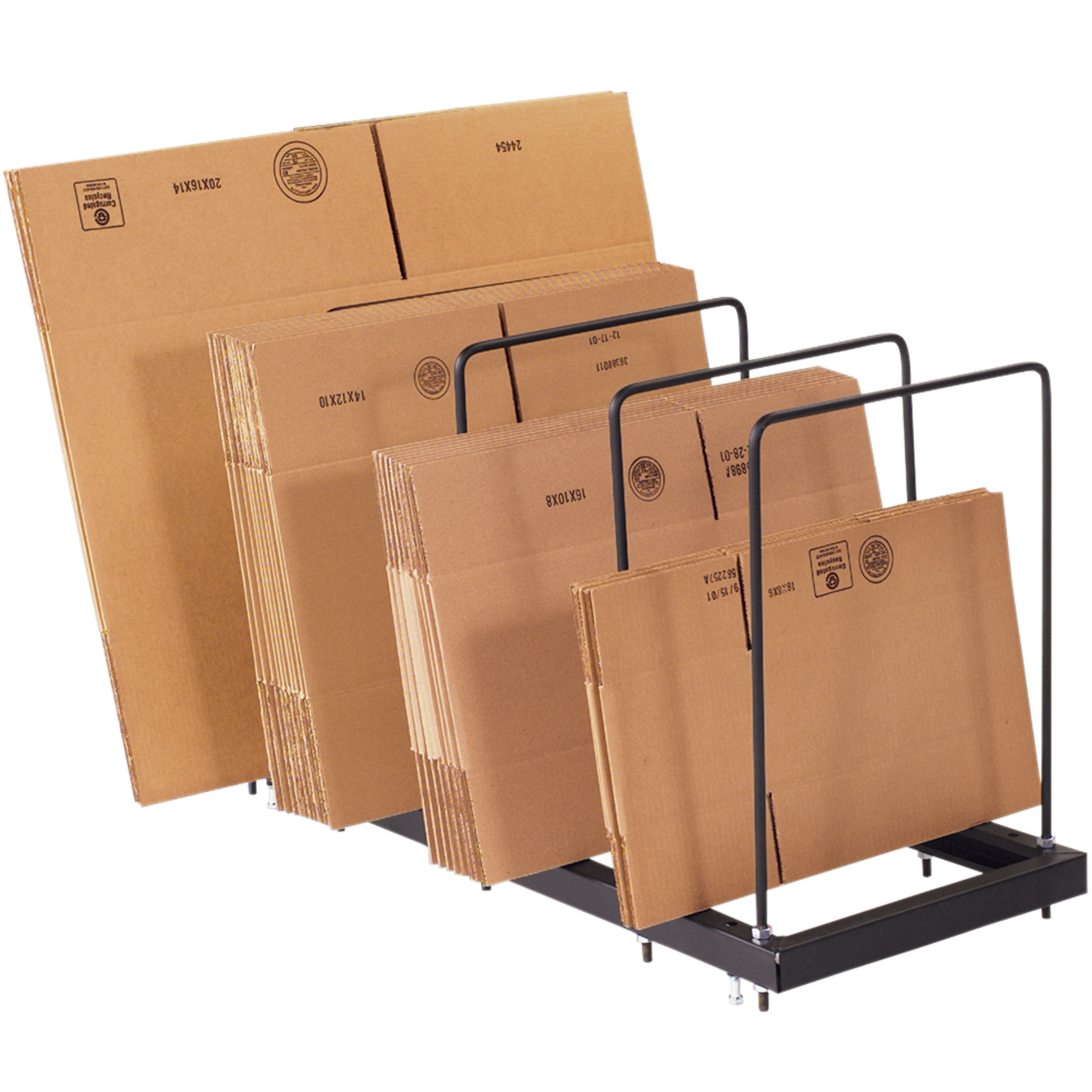 Portable Carton Stand, 45" x 18" x 25", Black, 1/Each