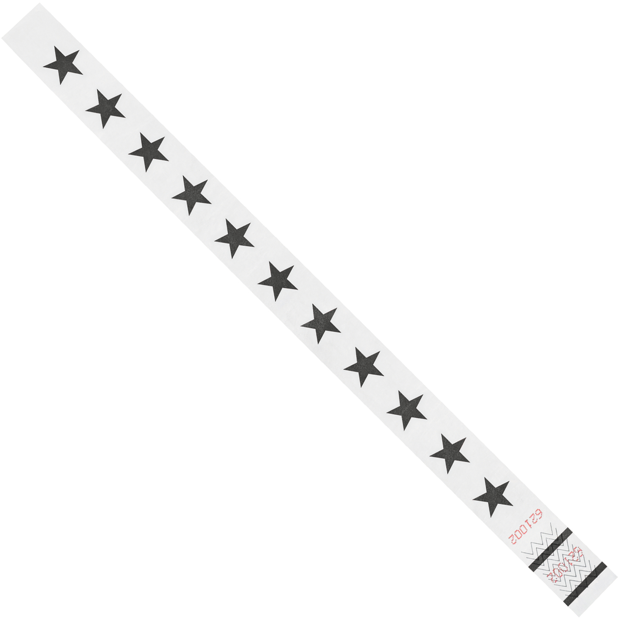 Tyvek® Wristbands, 3/4" x 10", White Stars, 500/Case