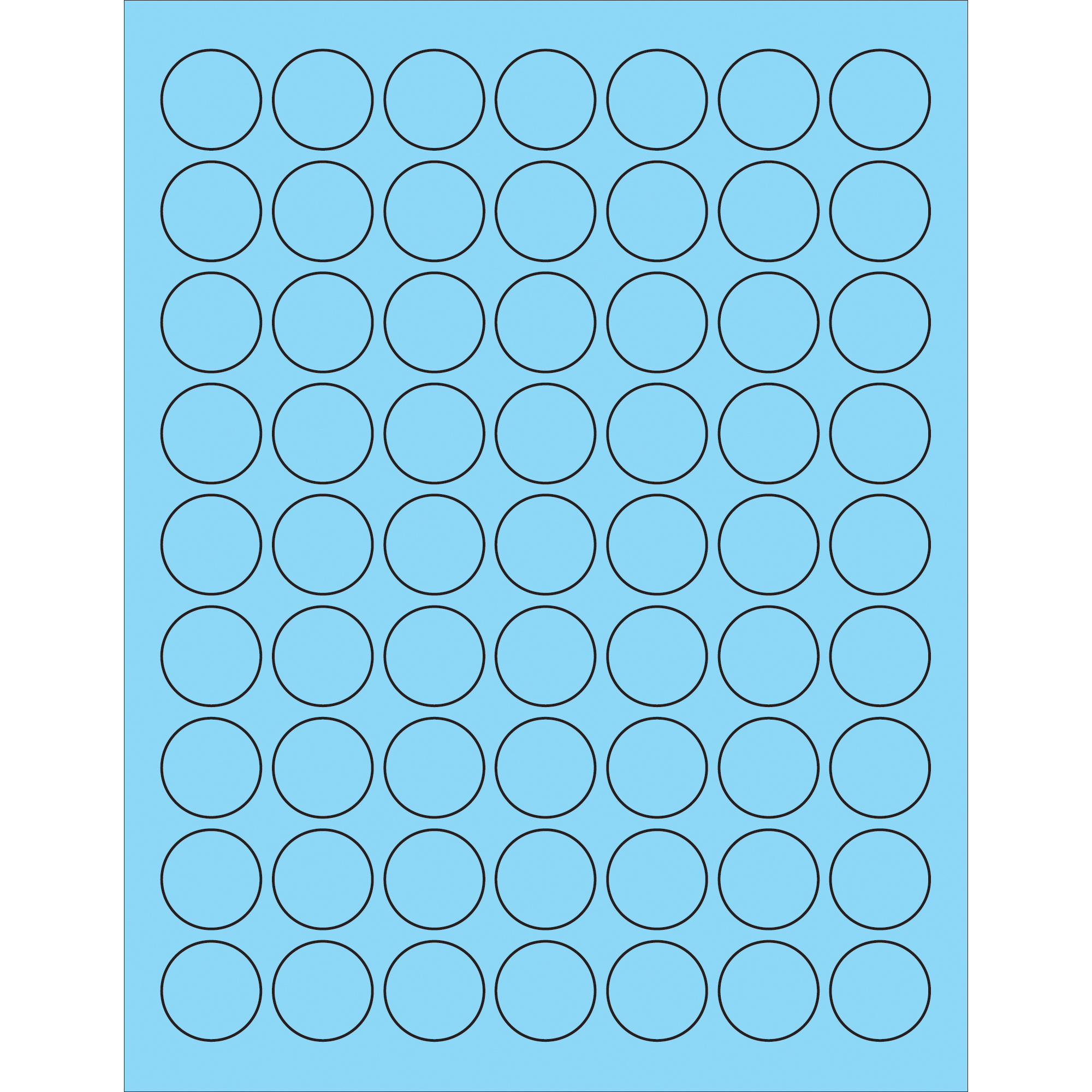 Tape Logic® Circle Laser Labels, 1", Pastel Blue, 6300/Case