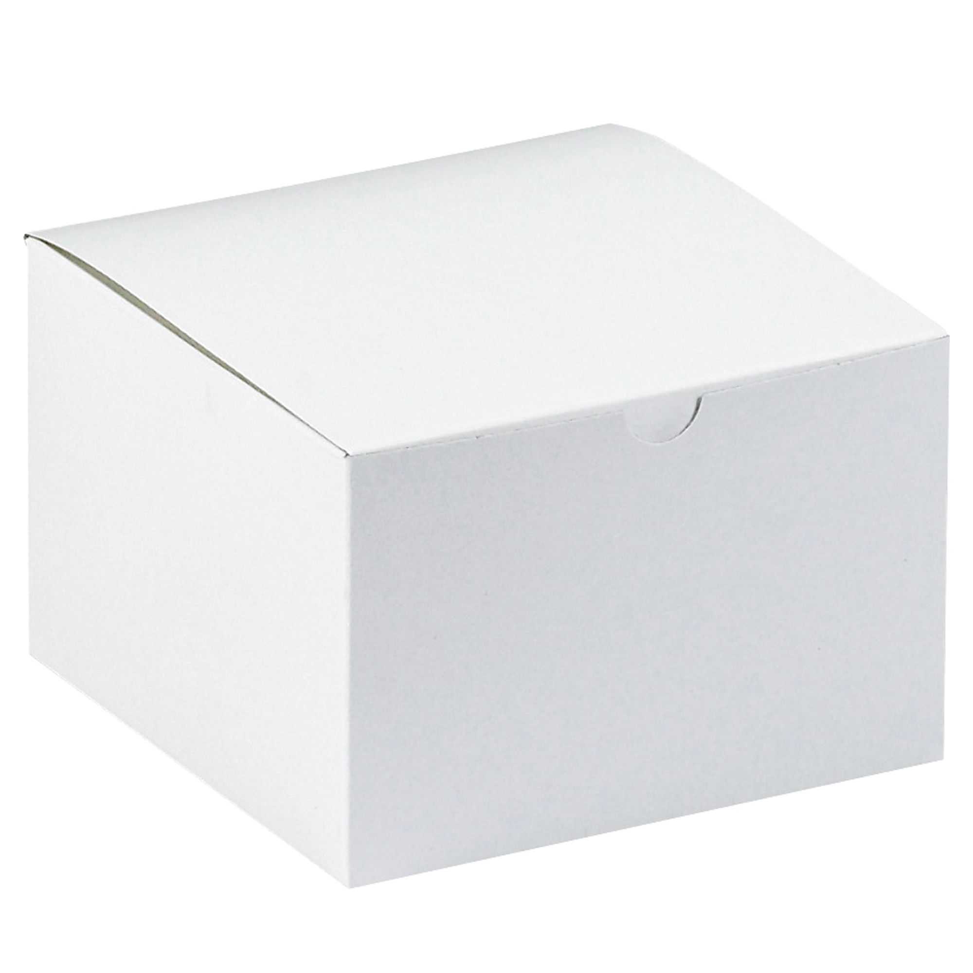 Gift Boxes, 6" x 6" x 4", White, 100/Case