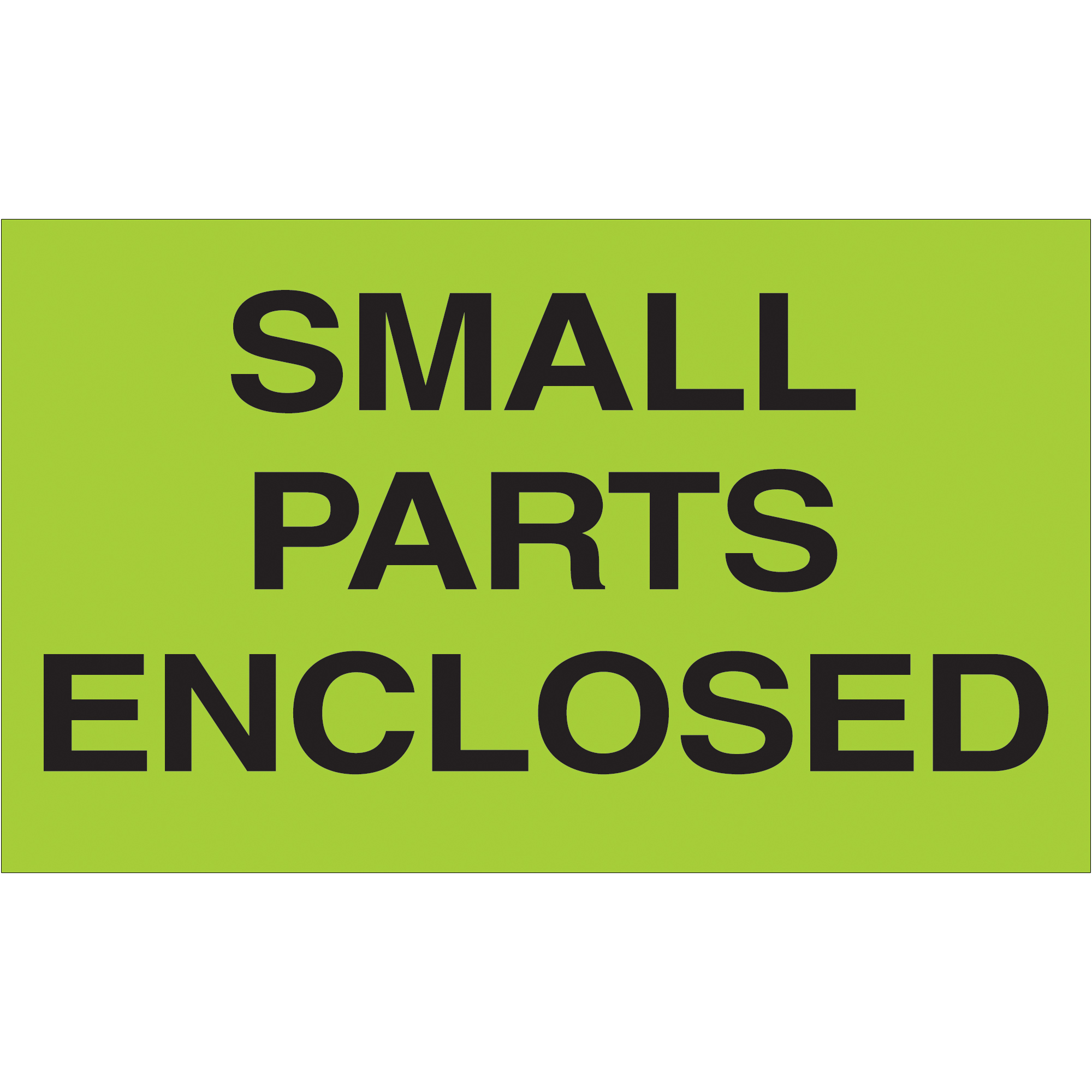 Tape Logic® Labels, "Small Parts Enclosed", 3" x 5", Fluorescent Green, 500/Roll