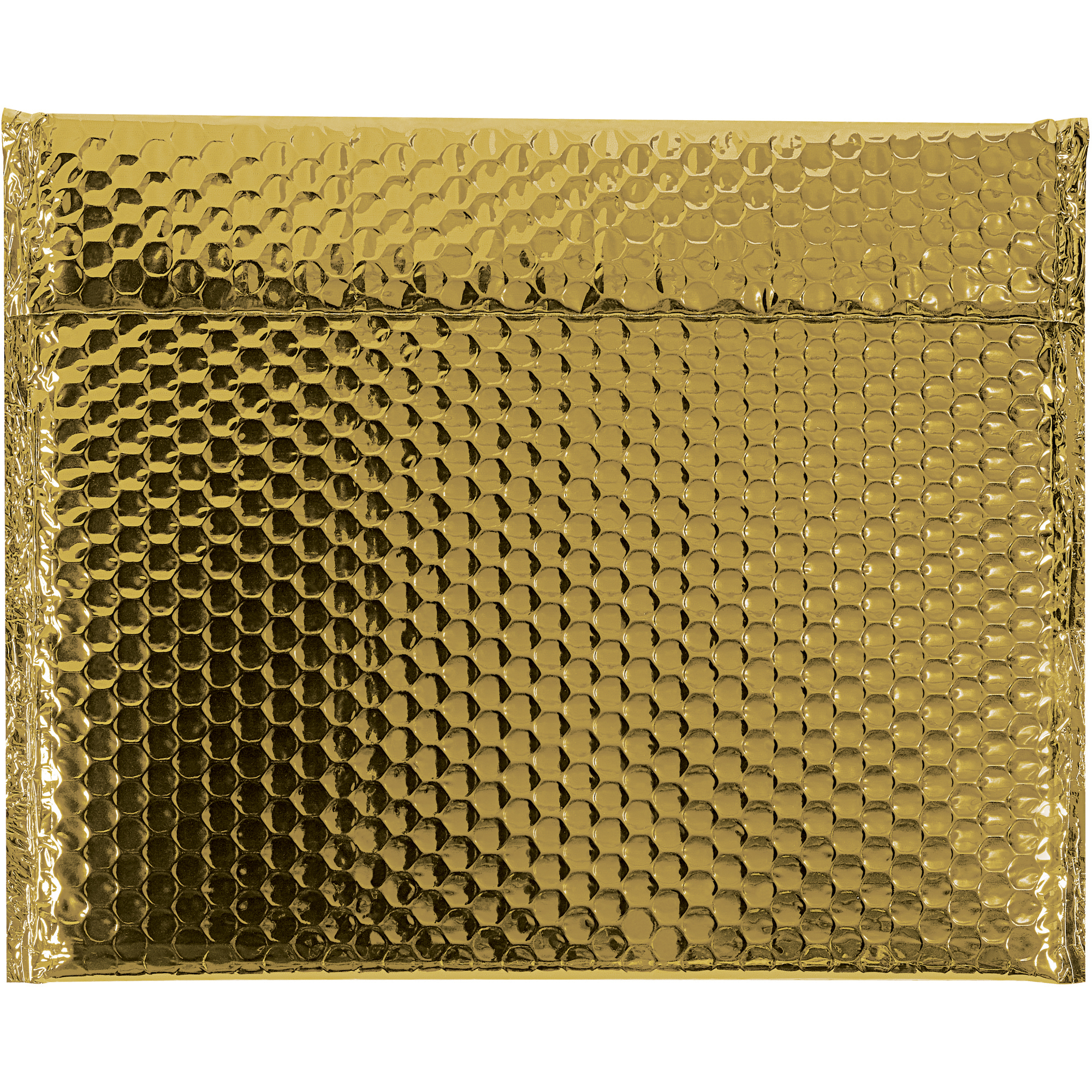 Glamour Bubble Mailers, 13 3/4" x 11, Gold, 48/Case